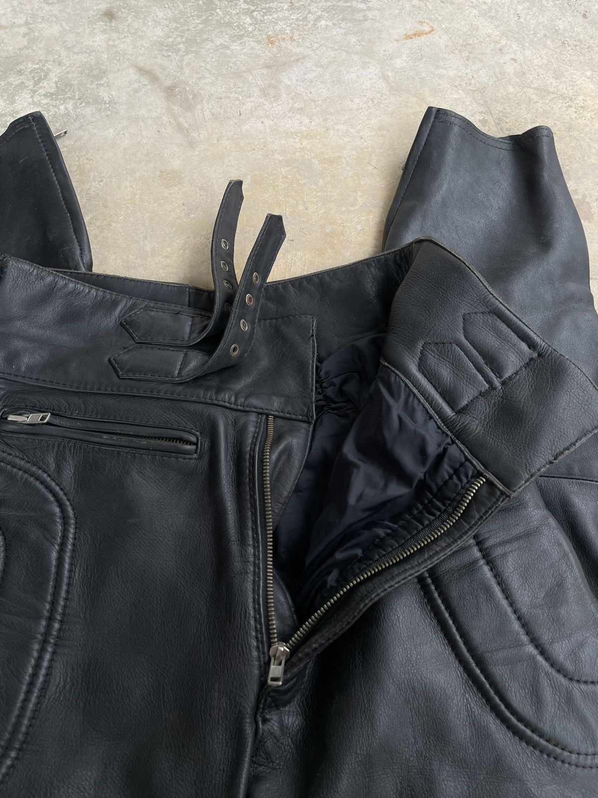 Hein Gericke Japanese Brand Leather Padded Pant Rider Motorcyle Suit Size US 29 - 7 Thumbnail