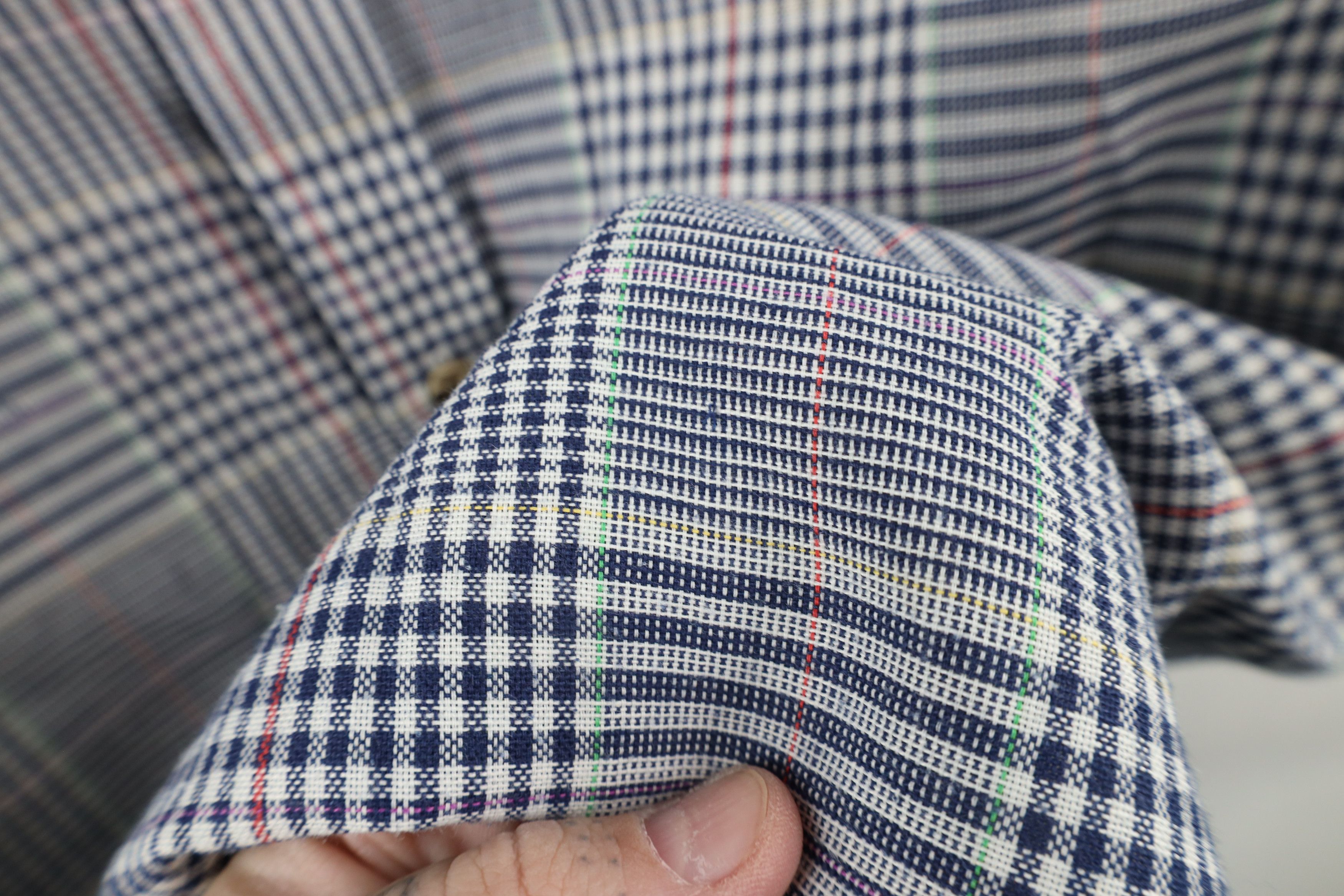 Vintage Vintage 90s Streetwear Plaid Houndstooth Button Shirt USA Size US XL / EU 56 / 4 - 5 Thumbnail