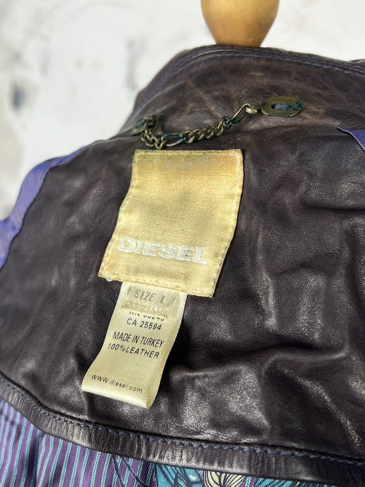 Diesel Vintage Diesel Leather Belted Jacket Size M - L Size L / US 10 / IT 46 - 12 Thumbnail