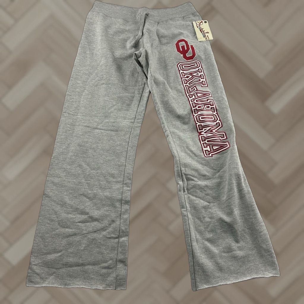 Vintage VINTAGE Pressbox Oklahoma Sooners Wide-Leg Sweatpants Women's L Gray Sweatpants Pressbox Oklahoma Sooners Women's L Gray Size 36" / US 14 / IT 50 - 1 Thumbnail