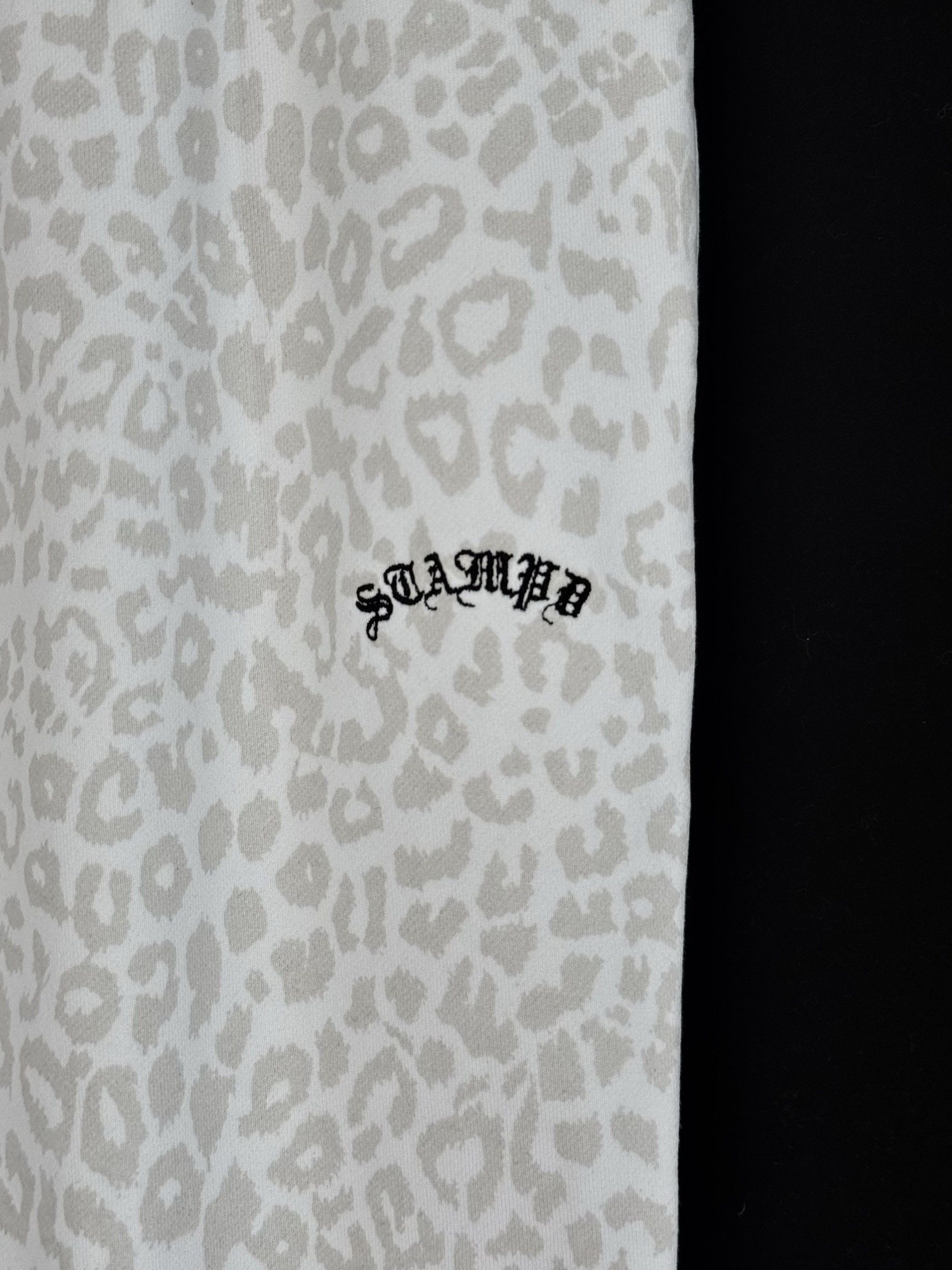 Stampd UNWORN* Faded Leopard Print Joggers Gothic Font SIZE L Size US 34 / EU 50 - 1 Thumbnail