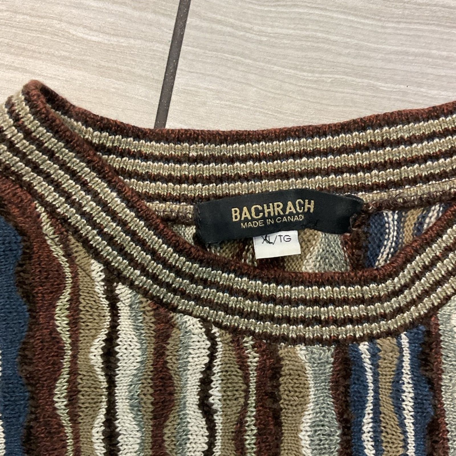 Bachrach Vintage 90s Brown Bachrach Cogi Style Brown Sweater Size US XL / EU 56 / 4 - 6 Thumbnail