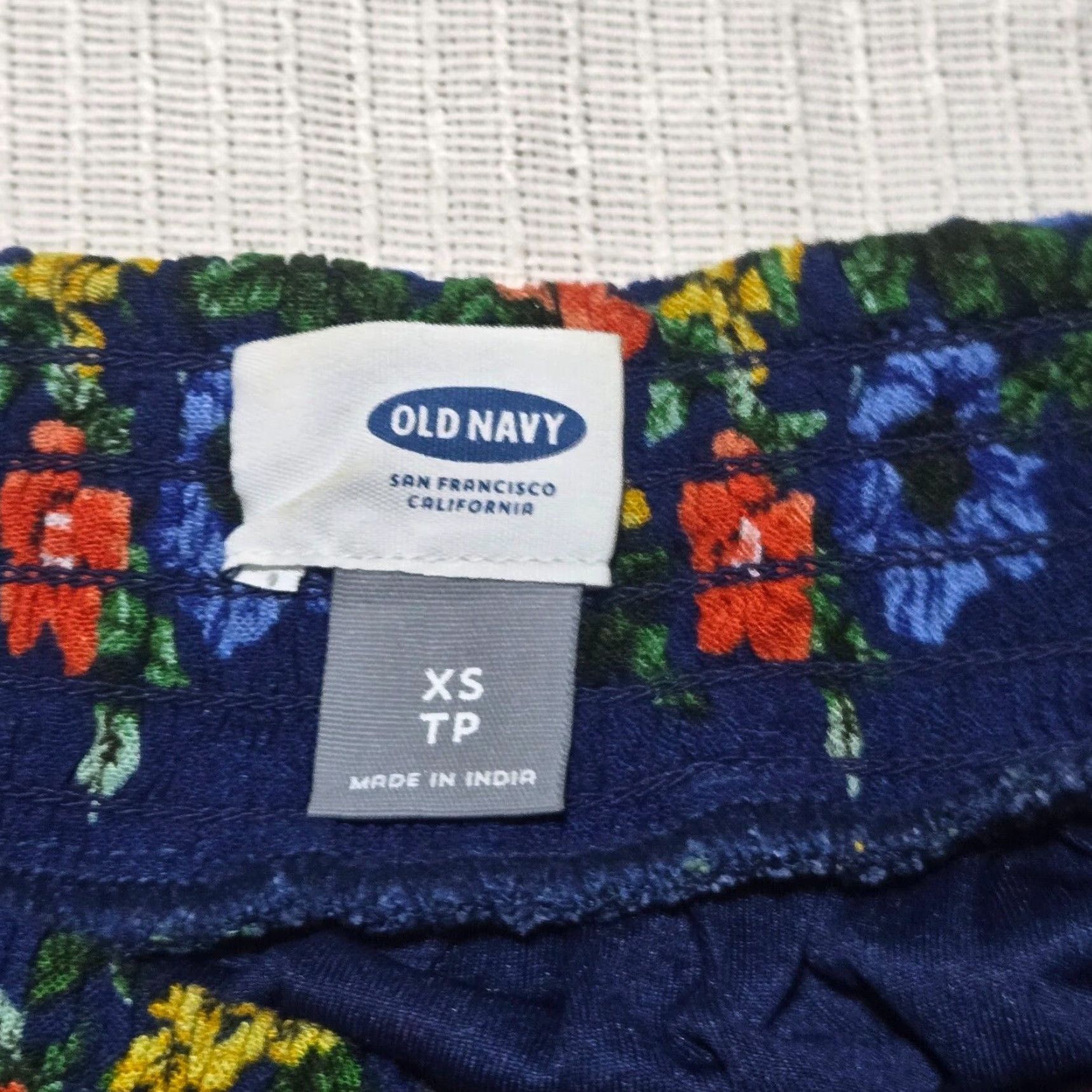 Old Navy OLD NAVY Blue Floral Tank Dress Adult Womens XS Extra Small Size 26" / US 2 / IT 38 - 3 Thumbnail