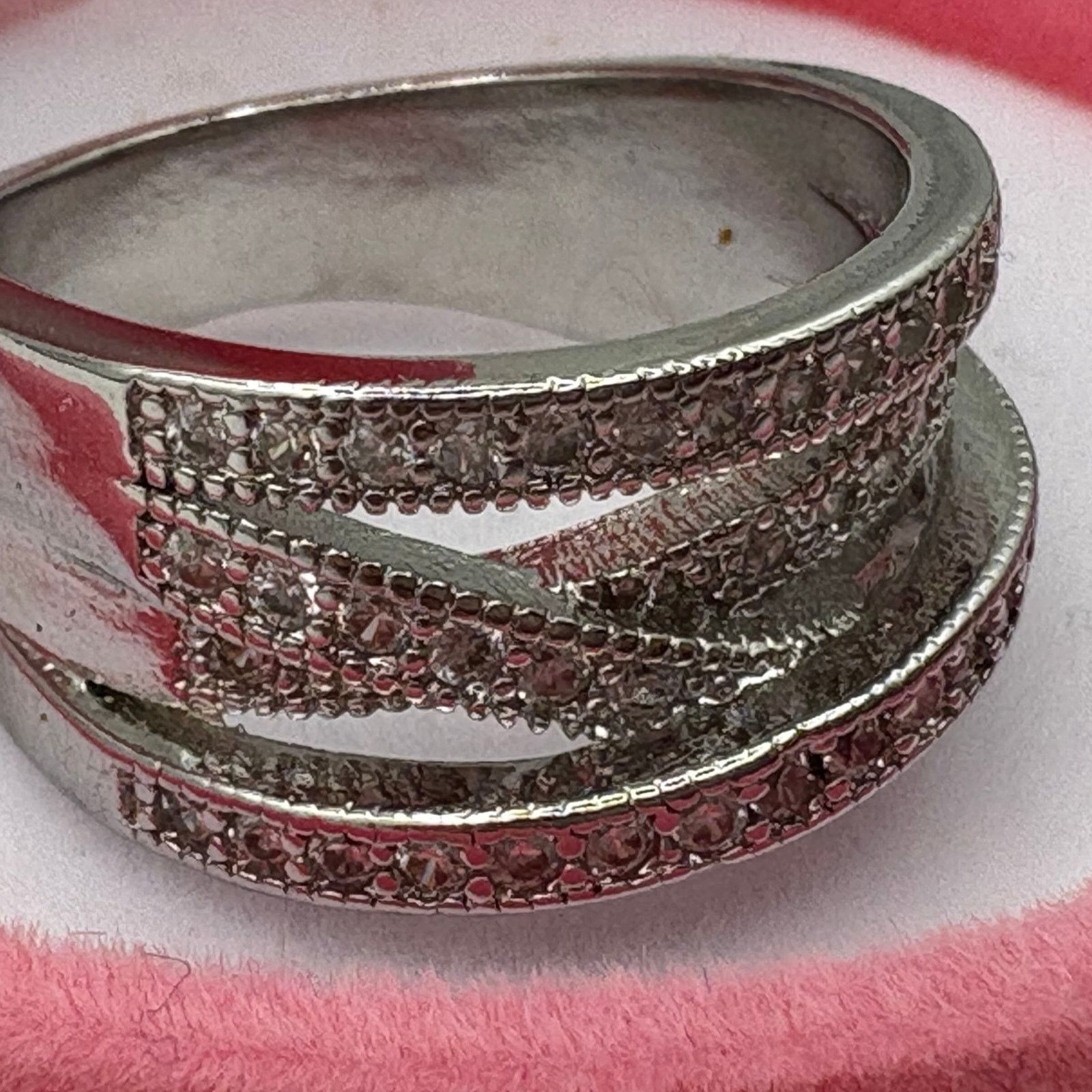 Handmade Statement Ring - Sparkling Multilayer Band Size 7 Size ONE SIZE - 1 Thumbnail