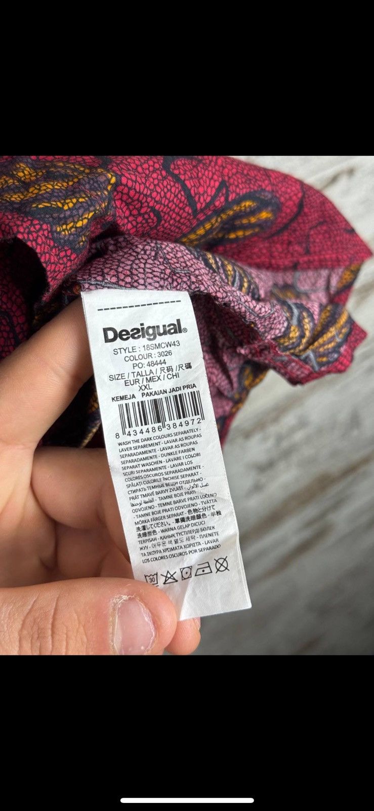 Desigual × Vintage Mens Vintage Desigual Floral Shirt Button Up Size US XXL / EU 58 / 5 - 10 Thumbnail