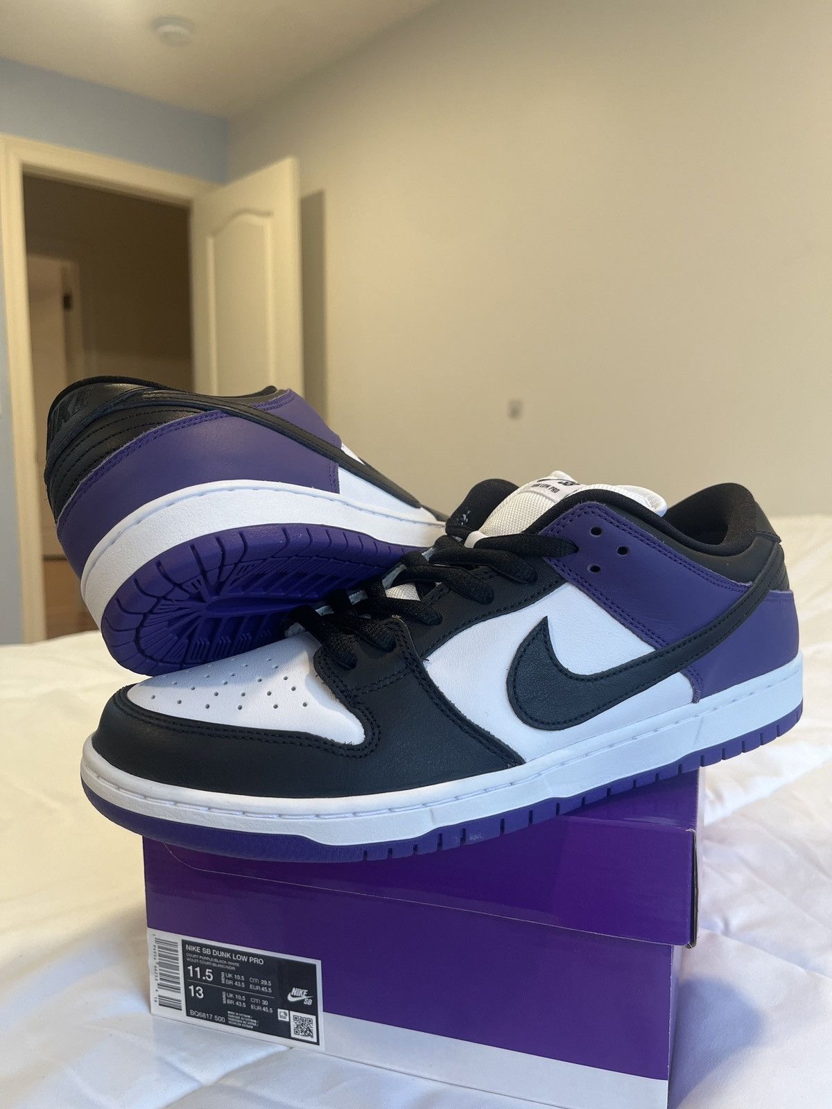 image of Nike Sb Dunk Low Court Purple Shoes, Men's (Size 11.5)