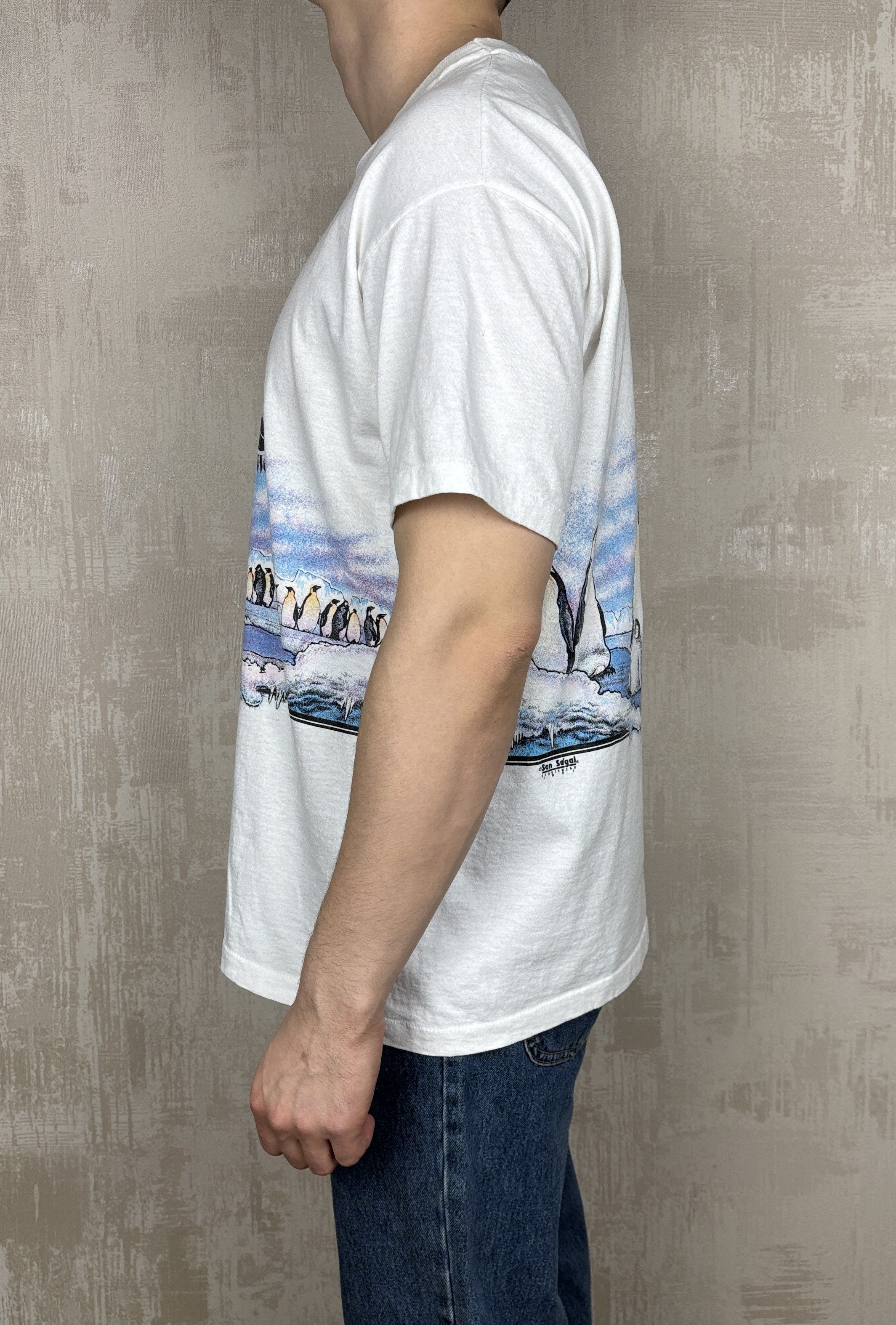 Vintage Vintage 1991 San Segal Sportswear Penguin T-shirt Size US XL / EU 56 / 4 - 11 Thumbnail