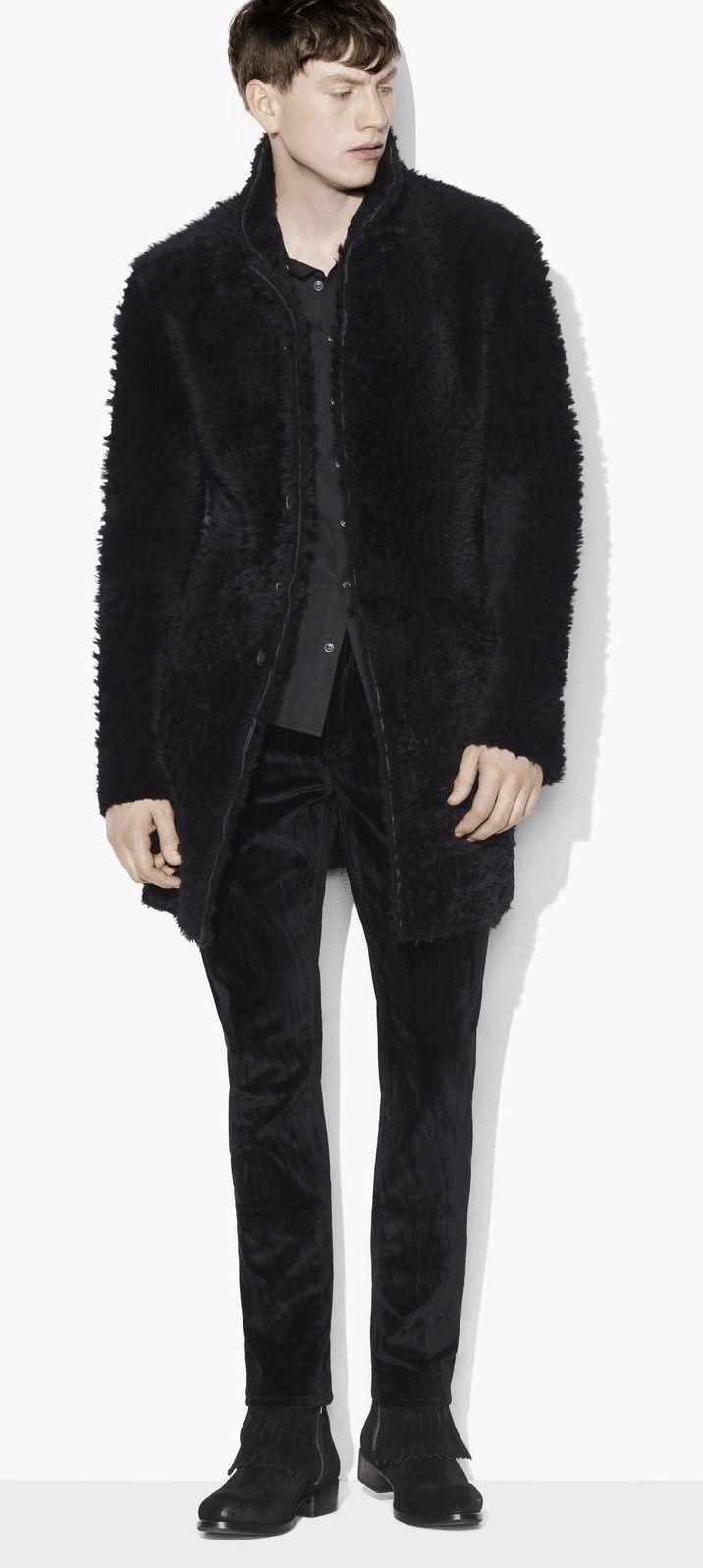 John Varvatos Shaggy Shearling Coat. 48 Size US M / EU 48-50 / 2 - 4 Thumbnail