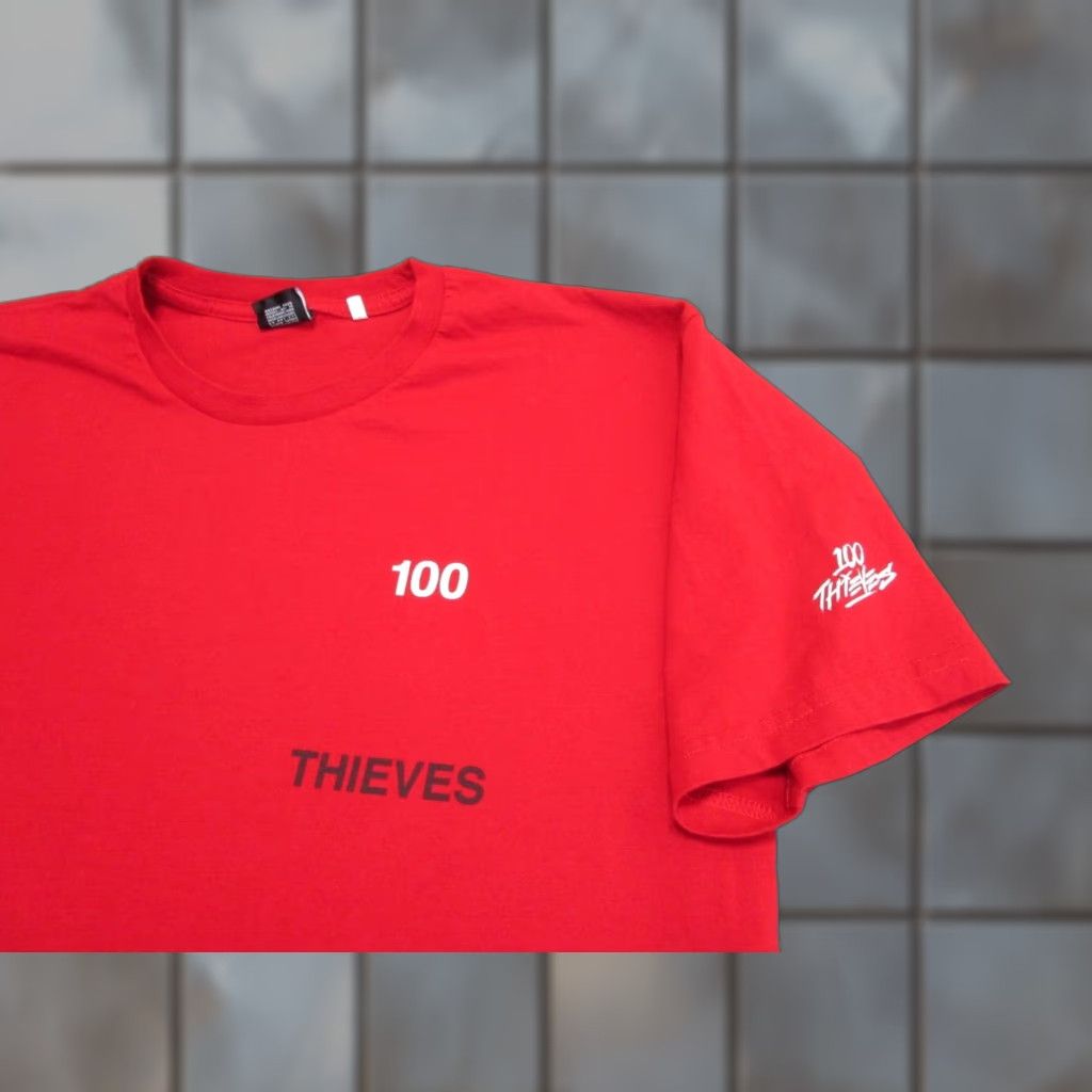 100 Thieves VINTAGE 100 Thieves Shirt Men Large Red Gaming Tee Adult Crew Neck Short Sleeve Graphic Print T-Shirt Size US L / EU 52-54 / 3 - 1 Thumbnail