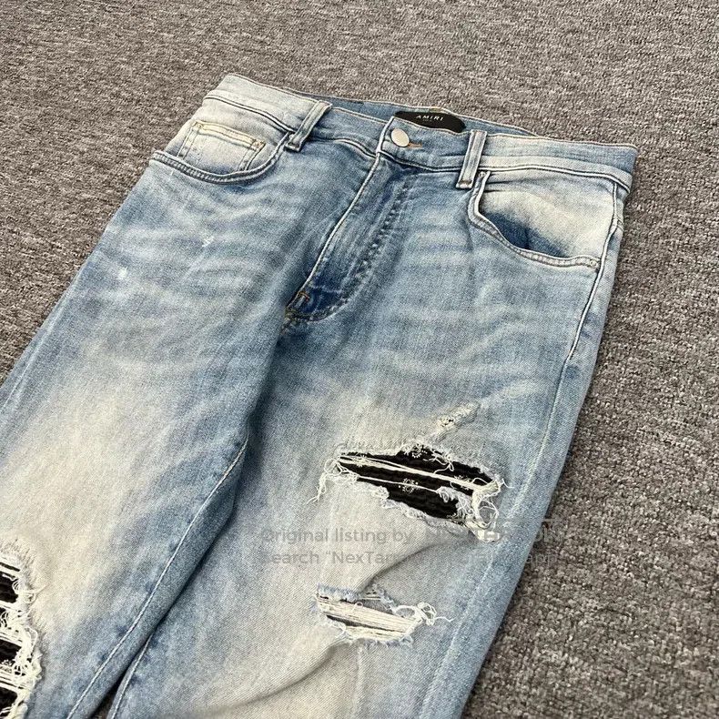 Amiri Amiri Size 31 Blue cashew jeans Size US 31 - 3 Thumbnail