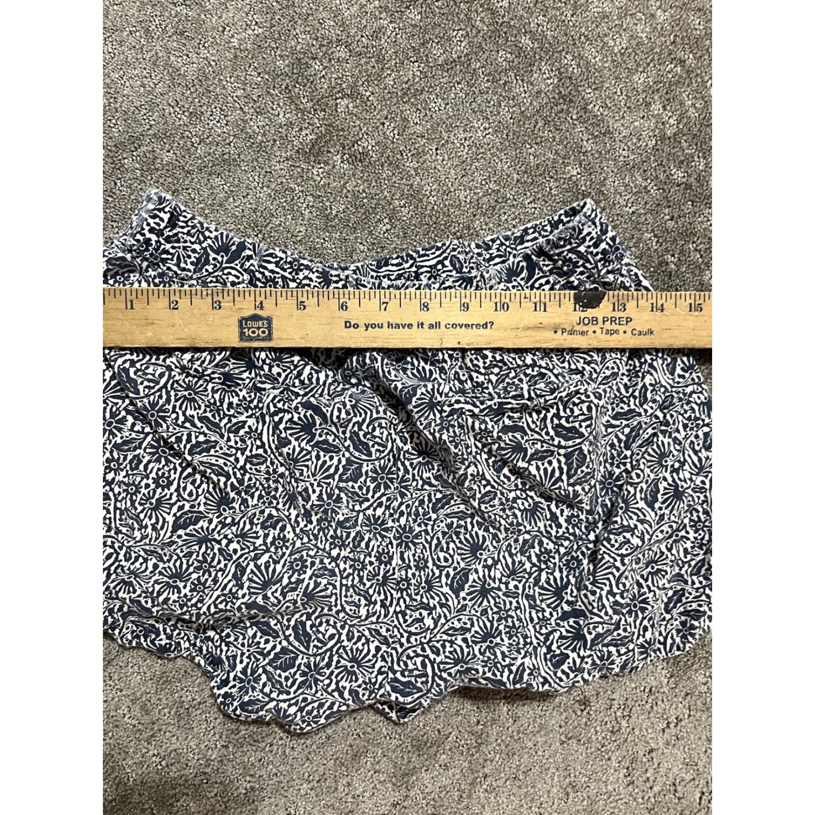 Madewell VINTAGE Madewell Navy Blue Floral Print Drawstring Drapey Pull-On Shorts S Size 28" / US 6 / IT 42 - 5 Thumbnail