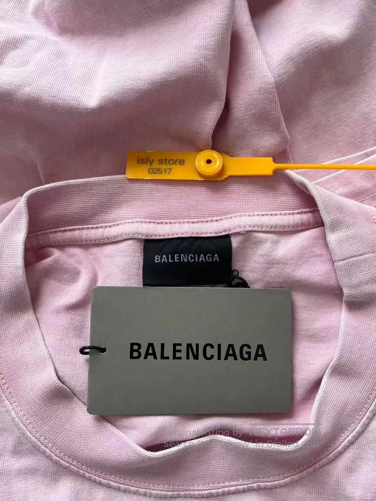 Balenciaga Balenciaga Pink Letter Print Short Sleeve T. Size L / US 10 / IT 46 - 5 Thumbnail