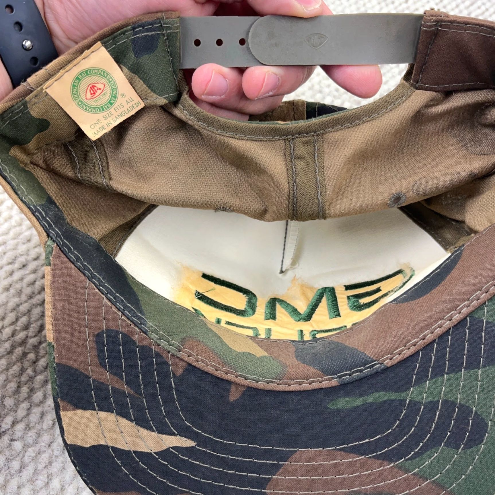 Vintage VINTAGE GMC Trucks Hat Cap Green Army Camo Military Snapback 90s Adjustable Unisex Size ONE SIZE - 7 Thumbnail