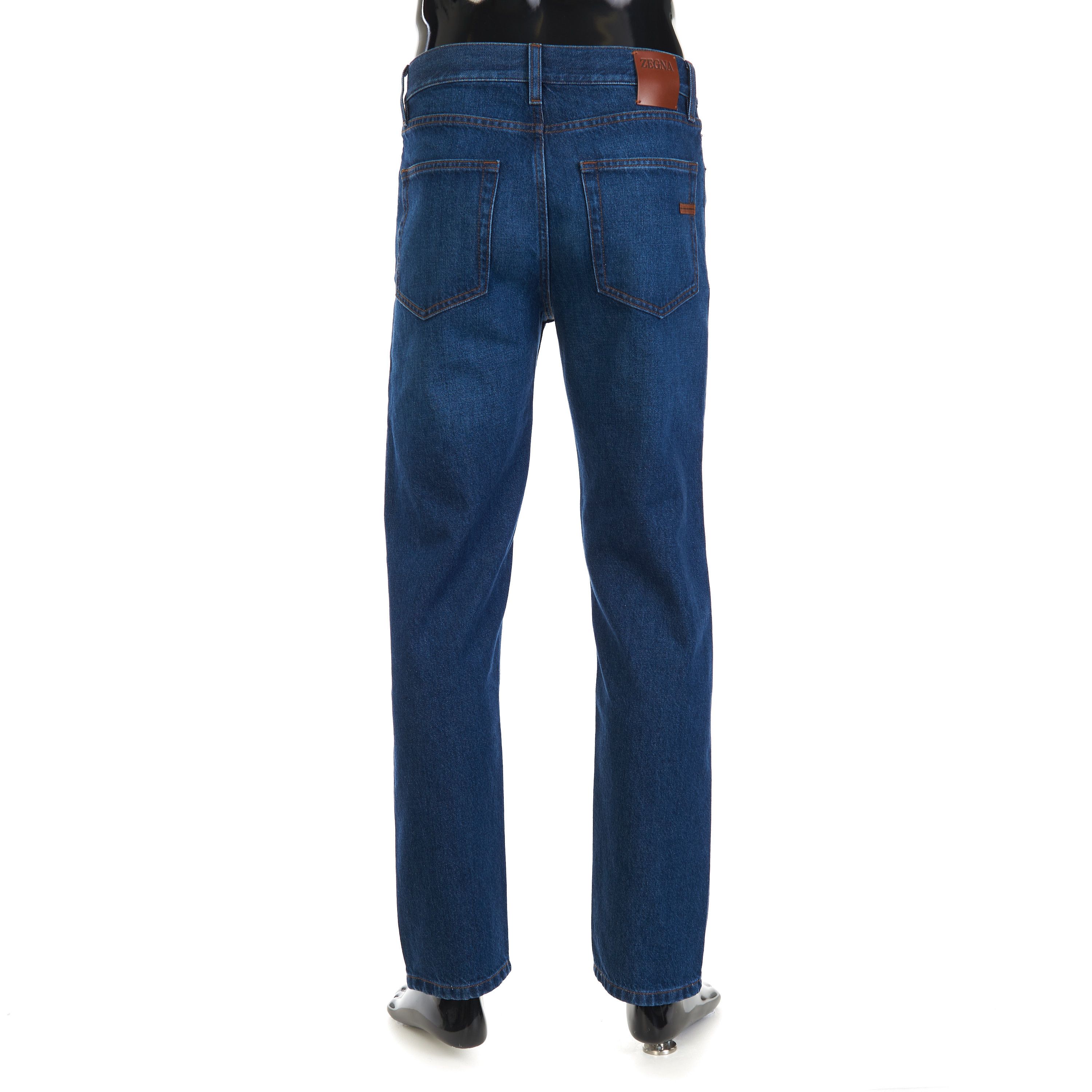 Ermenegildo Zegna Ink Blue Cotton Roccia Denim Jeans Size US 33 - 4 Thumbnail