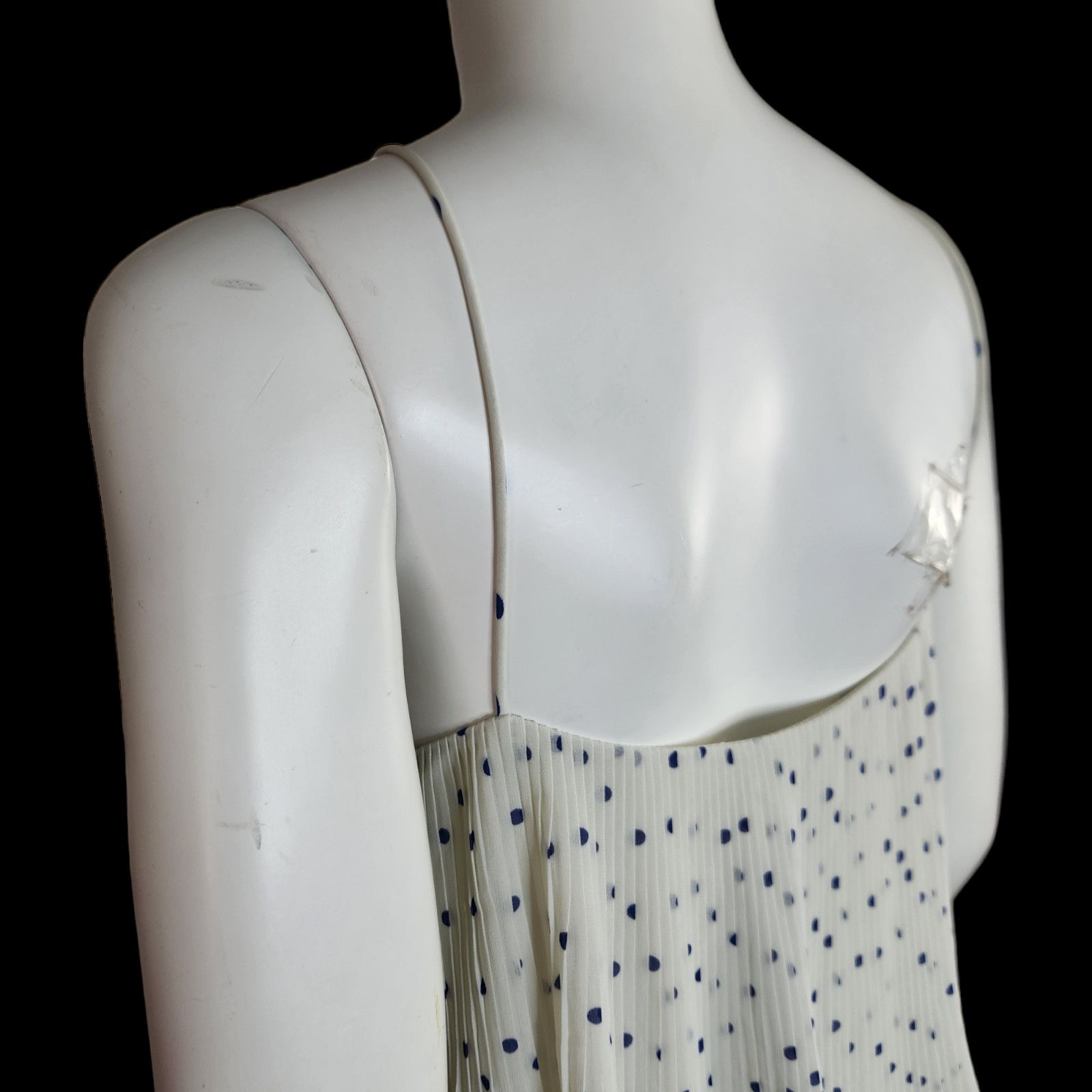 Samsoe Samsoe Samsoe Samsoe Womens Large Blue Polka Dot Maxi Dress Size L / US 10 / IT 46 - 10 Thumbnail