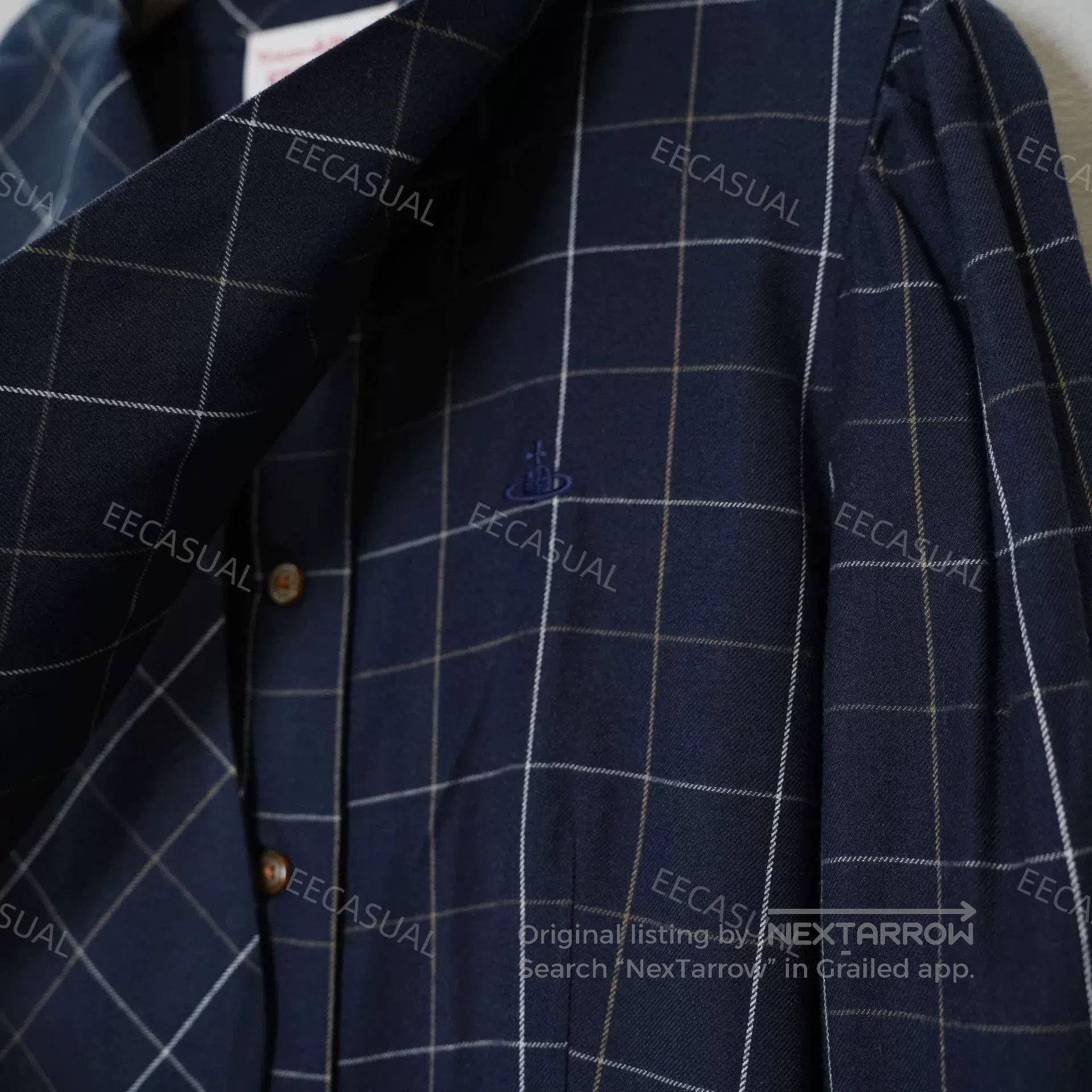 Other Vivienne Westwood Navy Checkered Shirt. Size L / US 10 / IT 46 - 8 Thumbnail