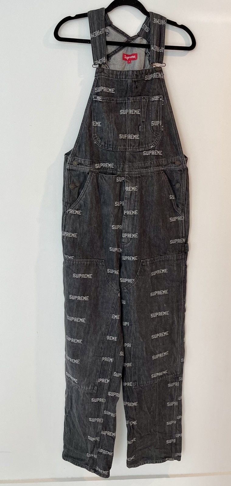 Supreme Supreme Logo Denim Overalls | Grailed