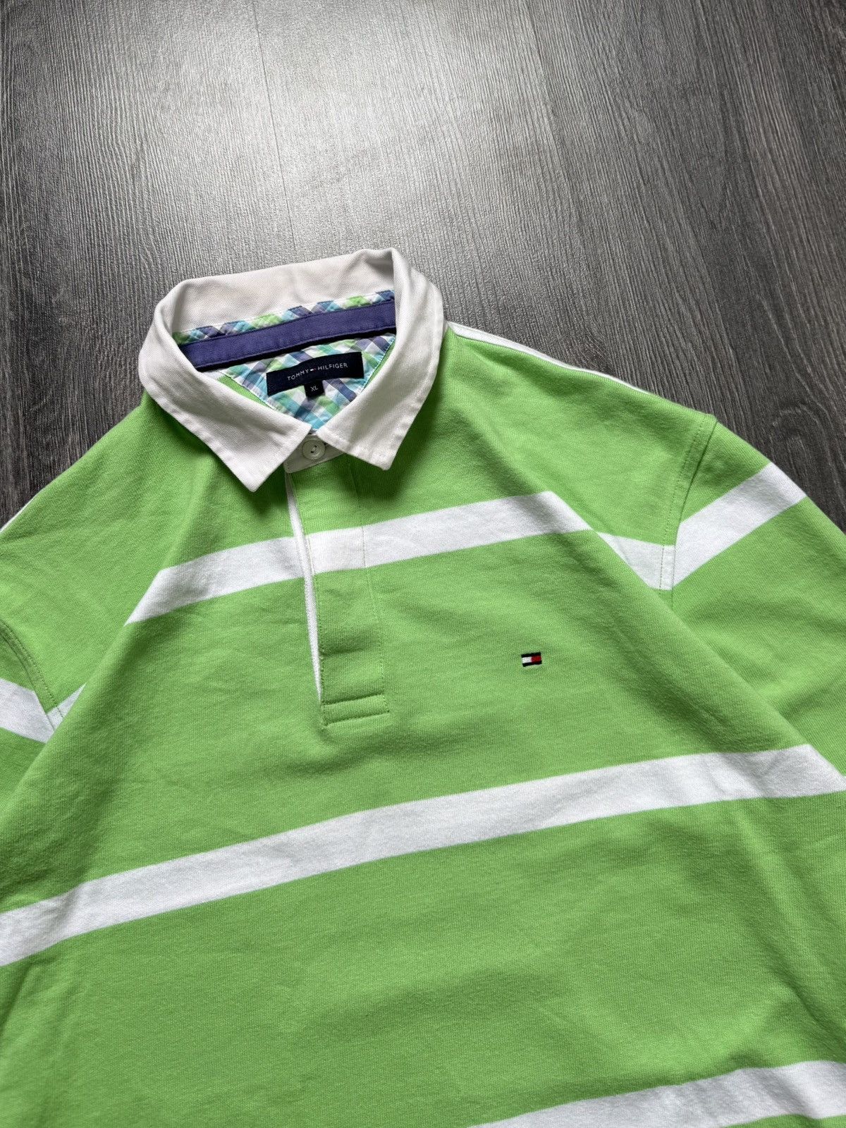 Tommy Hilfiger × Vintage Y2K Tommy Hilfiger Vintage Rugby Long Sleeve Size US XL / EU 56 / 4 - 4 Thumbnail