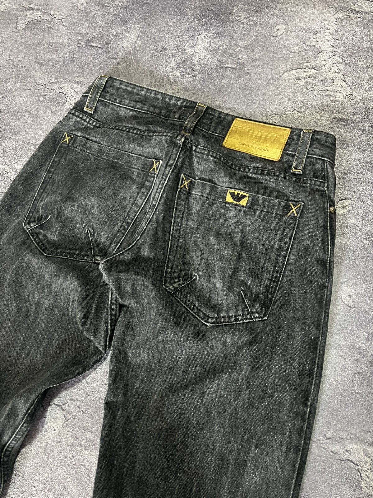 Emporio Armani Emporio Armani Selvedge Denim Pants Vintage Washed Black Size US 30 / EU 46 - 2 Thumbnail