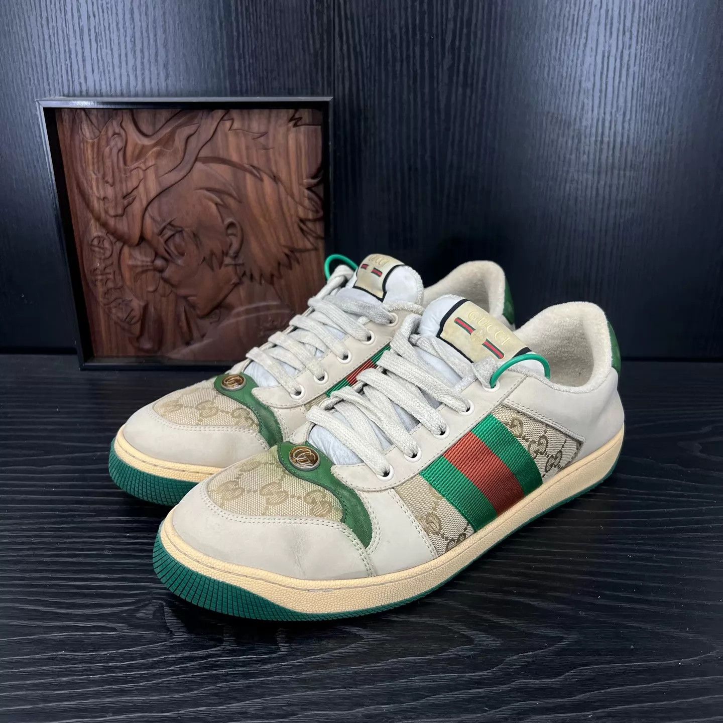 Gucci Gucci Dirty Sneakers Gray Green US 10.5 Like New Size US 11.5 / EU 44-45 - 1 Thumbnail
