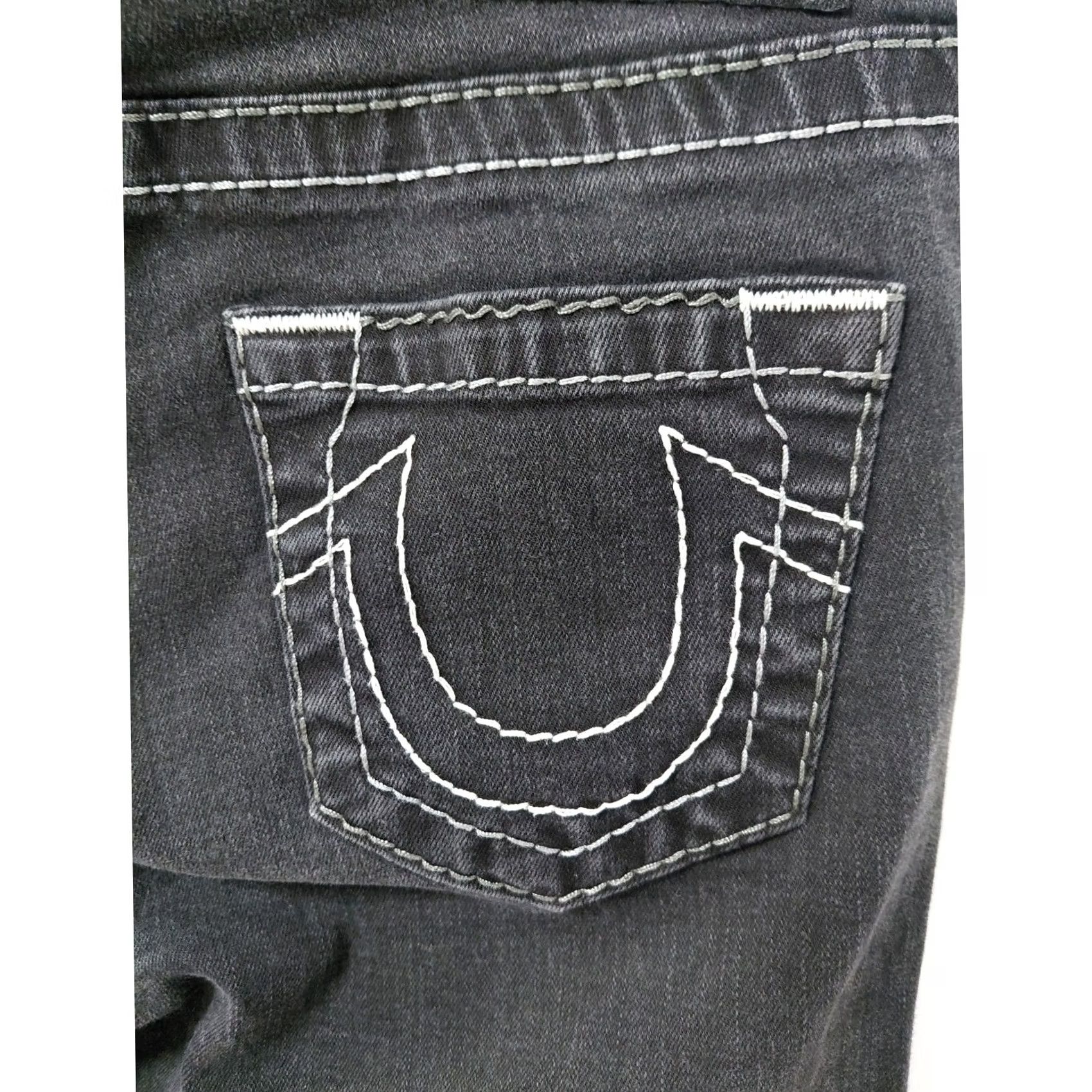 True Religion True Religion BECCA Mid Rise Bootcut Jeans Black Solid Denim Women Size 27 Size 27" / US 4 / IT 40 - 4 Thumbnail