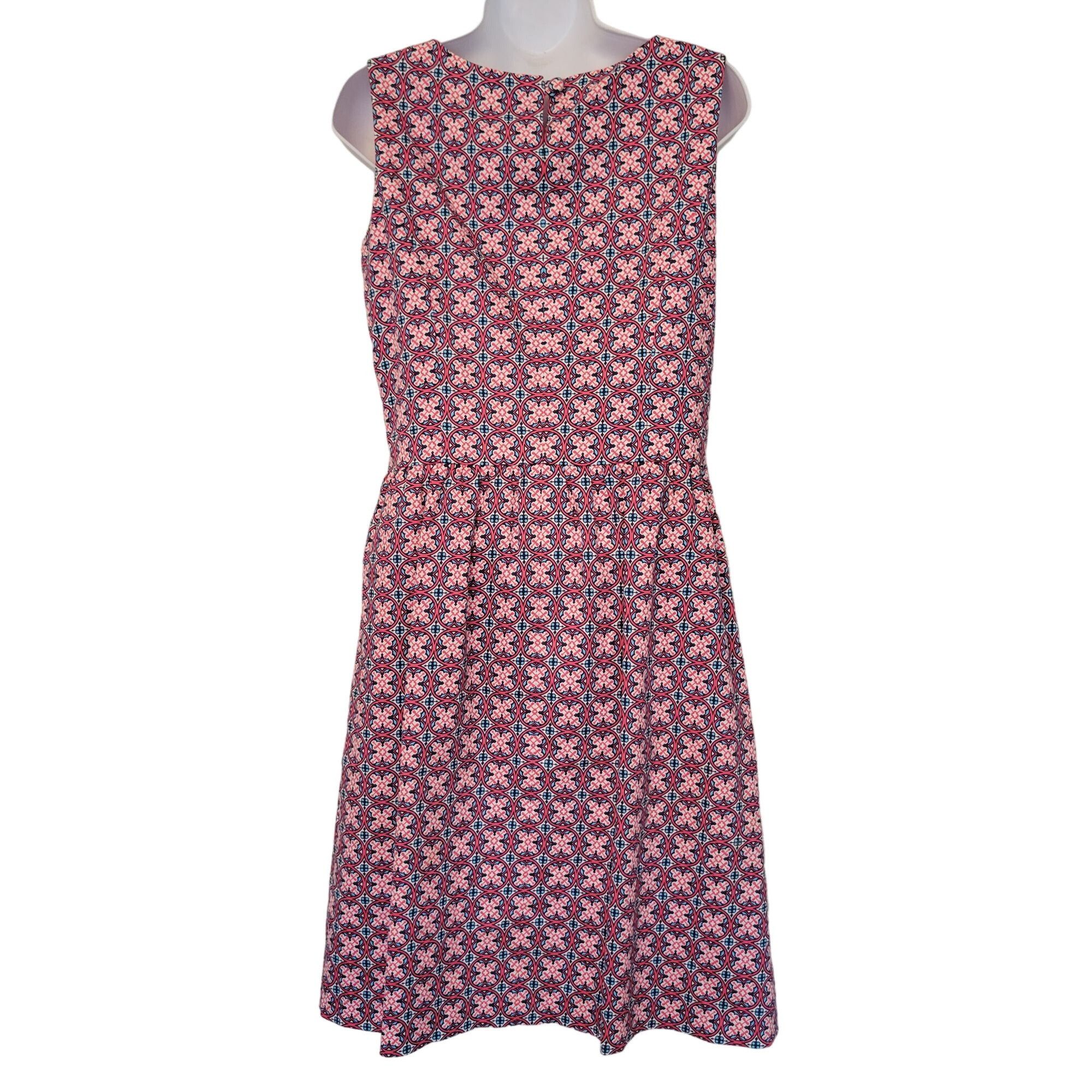 Brooks Brothers 346 Brooks Brothers Sleeveless Geometric Print Dress 6 Modes Size M / US 6-8 / IT 42-44 - 4 Thumbnail