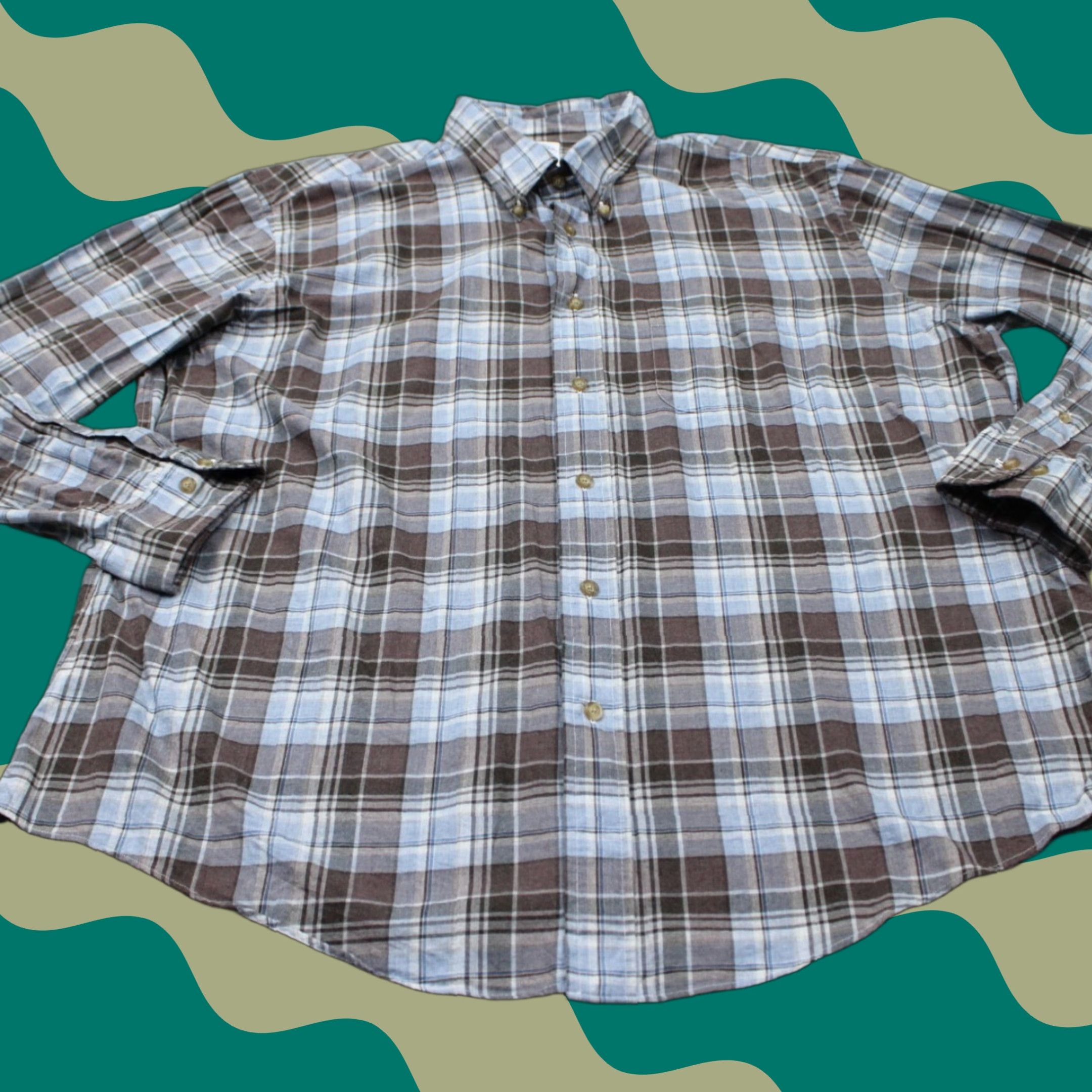 Brooks Brothers Brooks Brothers Regent Fit Shirt Mens 2XL XXL Button-Down Blue/Brown Plaid Long Sleeve Casual Formal Workwear 1818 Mens Clothing Size US XXL / EU 58 / 5 - 1 Thumbnail