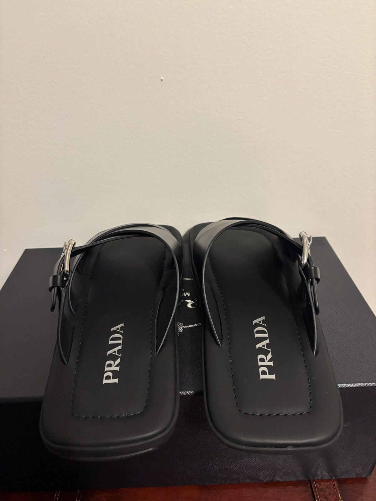 Prada Prada Double Crisscross Sandals Size US 7.5 / EU 40-41 - 5 Thumbnail