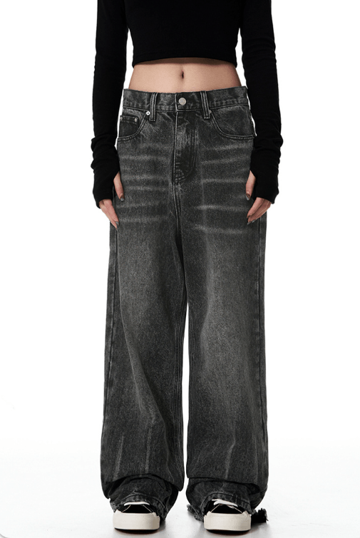 Japanese Brand × Jean Men's trendy washed loose wide-leg vintage jeans Size US 32 / EU 48 - 1 Thumbnail