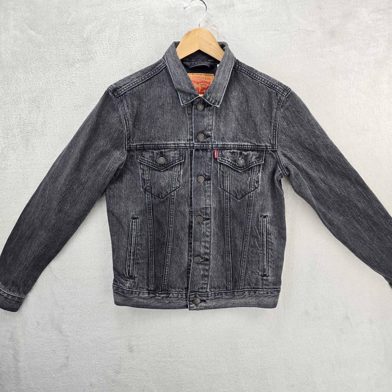 Levi's Levis Denim Trucker Jacket Women's Small Gray Black Size S / US 4 / IT 40 - 2 Thumbnail