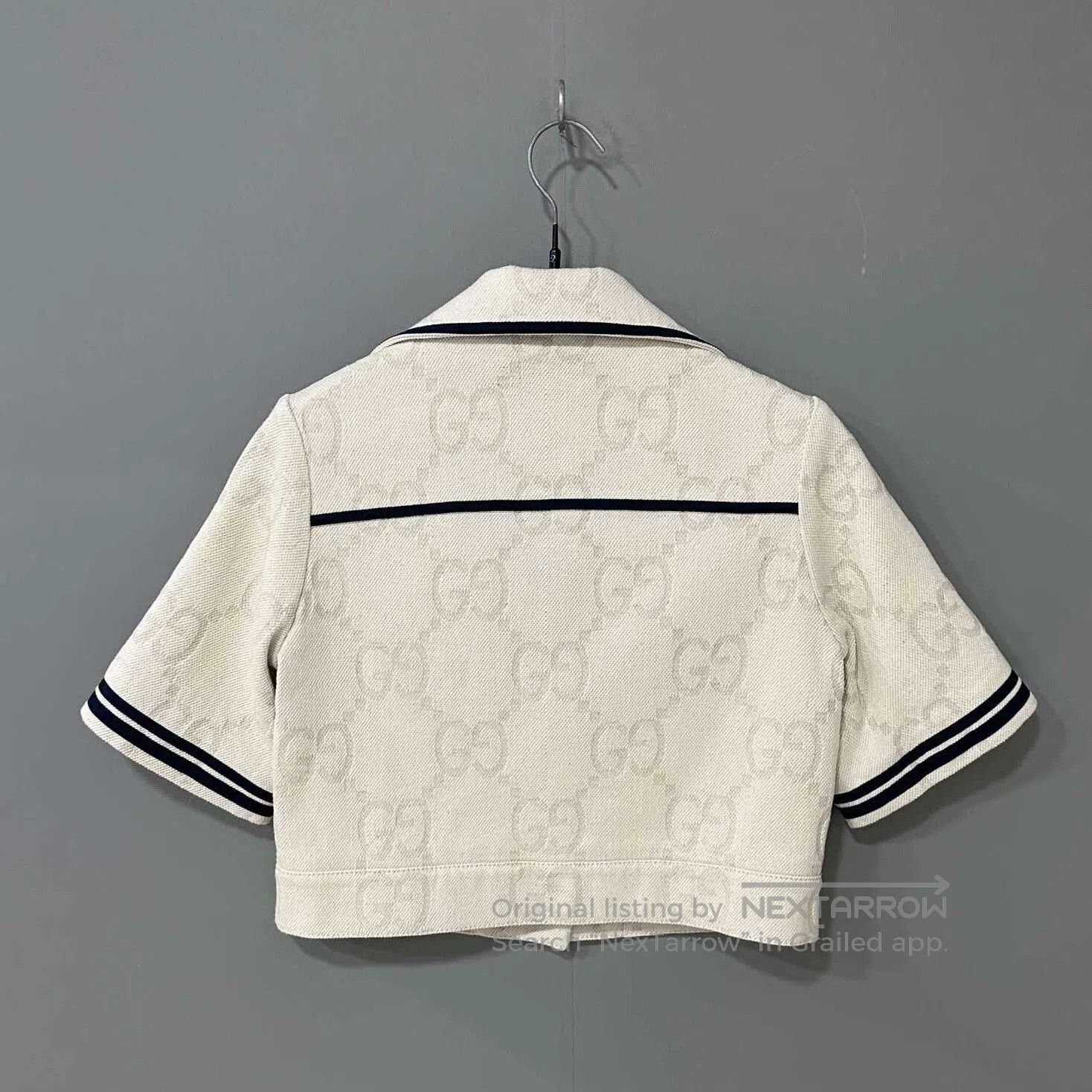 Gucci Gucci Monogram Print Linen Denim Jacket. Size S / US 4 / IT 40 - 3 Thumbnail