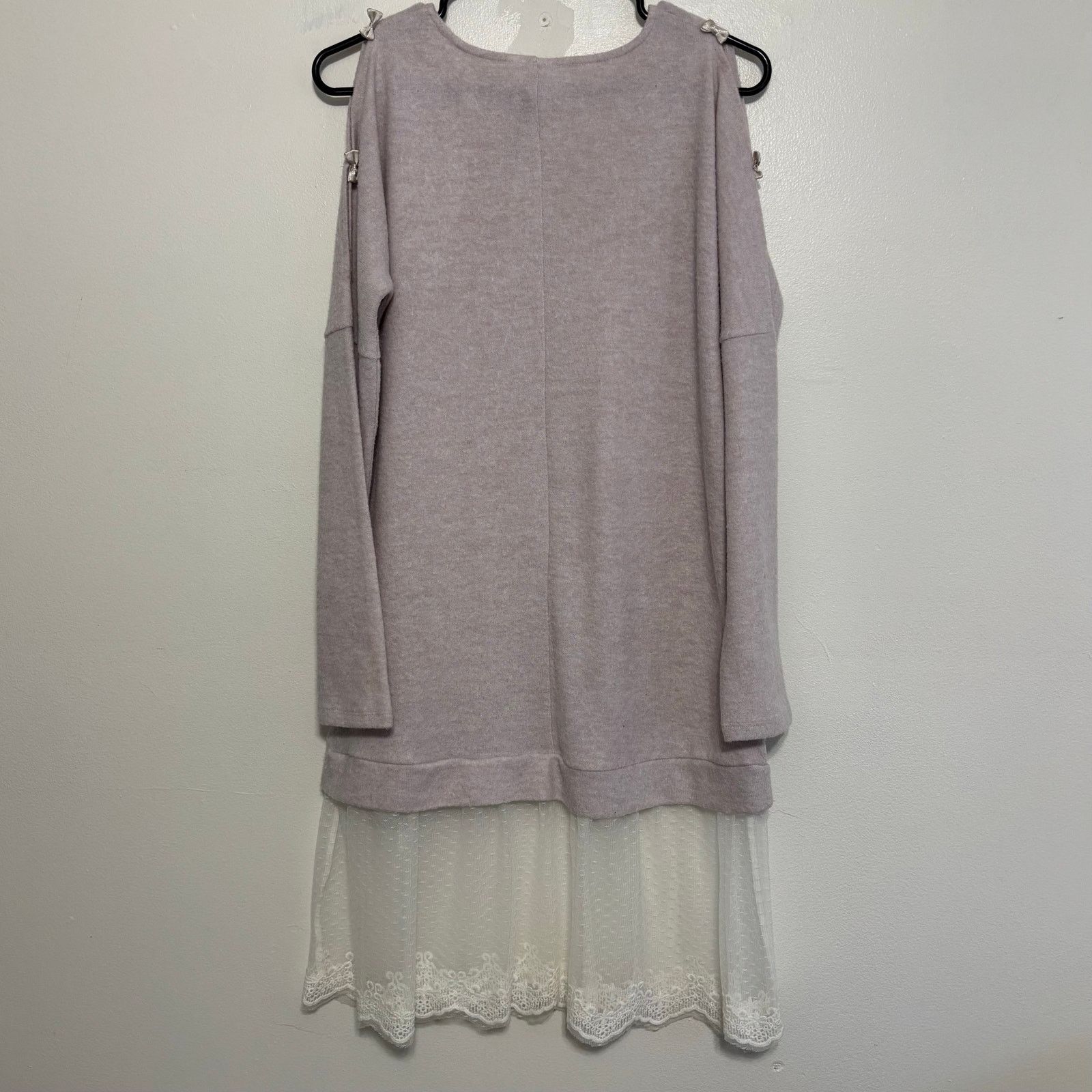 Other LC Lauren Conrad Soft Pink Cold Shoulder Tunic Sweater Sz S Size S / US 4 / IT 40 - 2 Thumbnail