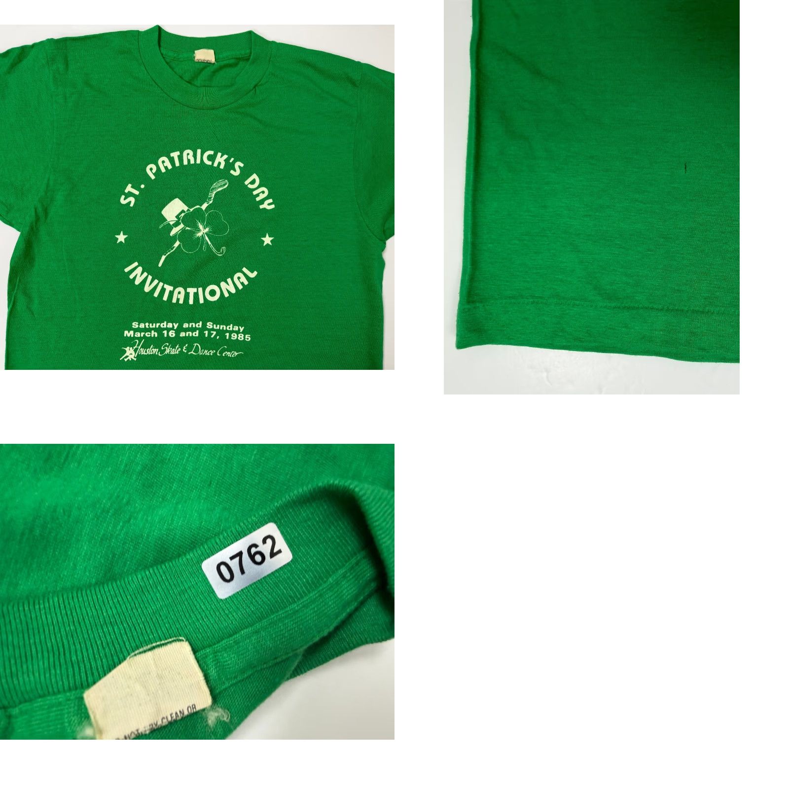 Vintage VINTAGE St Patrick's Day Shirt M Green Clover Leprechaun 1985 USA Screen Stars Men's T-Shirt Size US M / EU 48-50 / 2 - 9 Thumbnail
