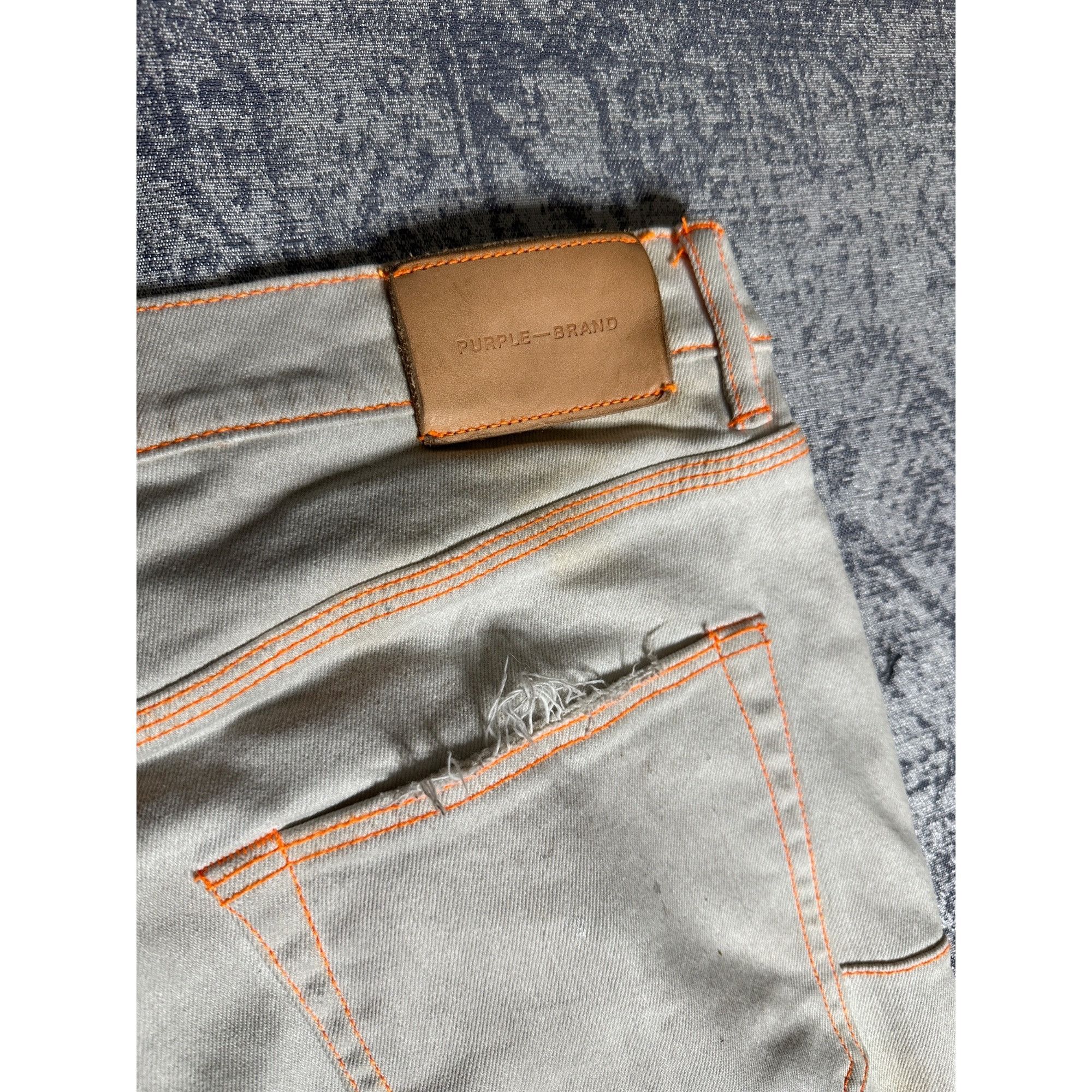 Purple Brand Purple Brand P001 Split Distressed Hem White Neon Stitch - O Size US 36 / EU 52 - 11 Thumbnail