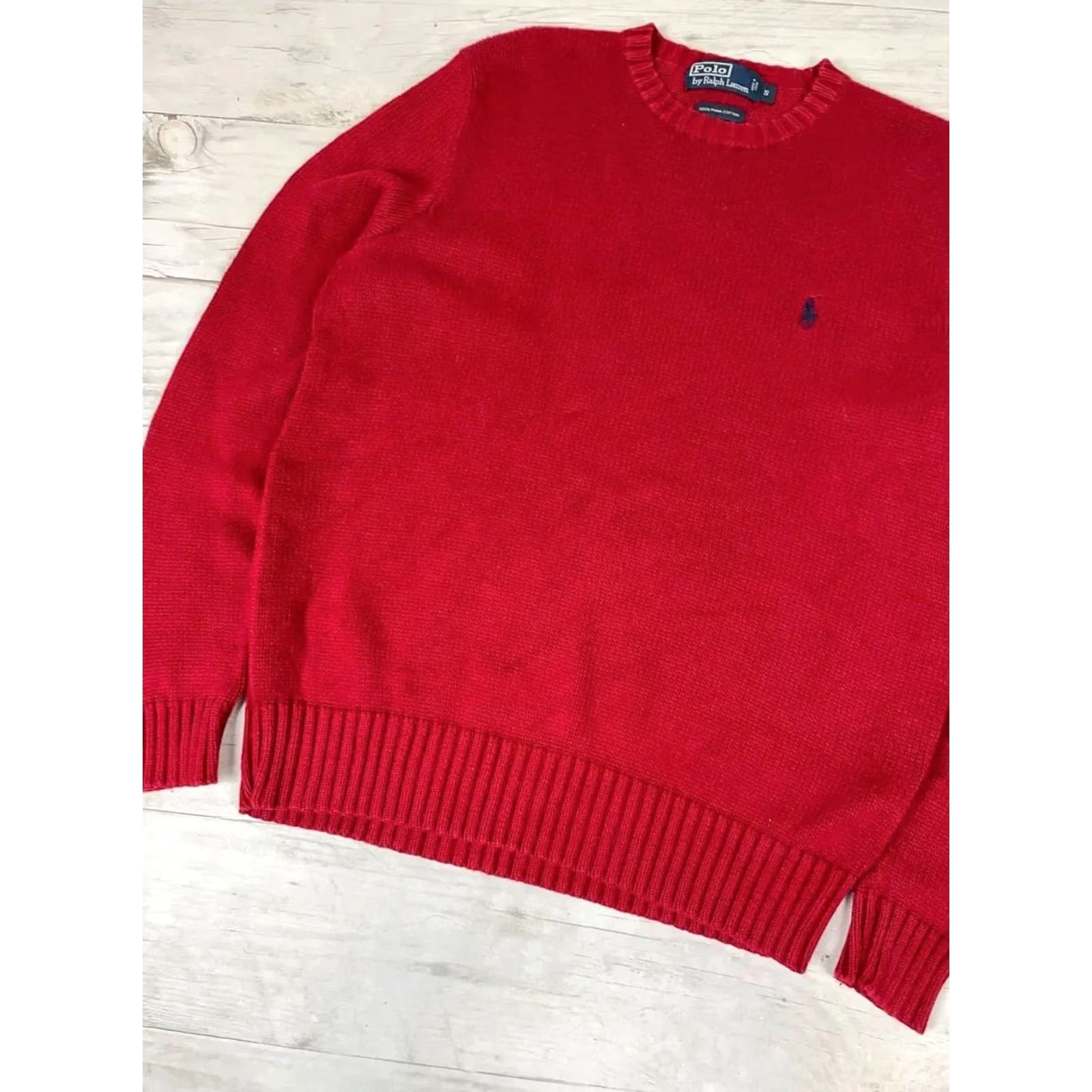 Polo Ralph Lauren VINTAGE Polo Ralph Lauren Sweater 90s USA Men Size S Red Knit Size US S / EU 44-46 / 1 - 3 Thumbnail