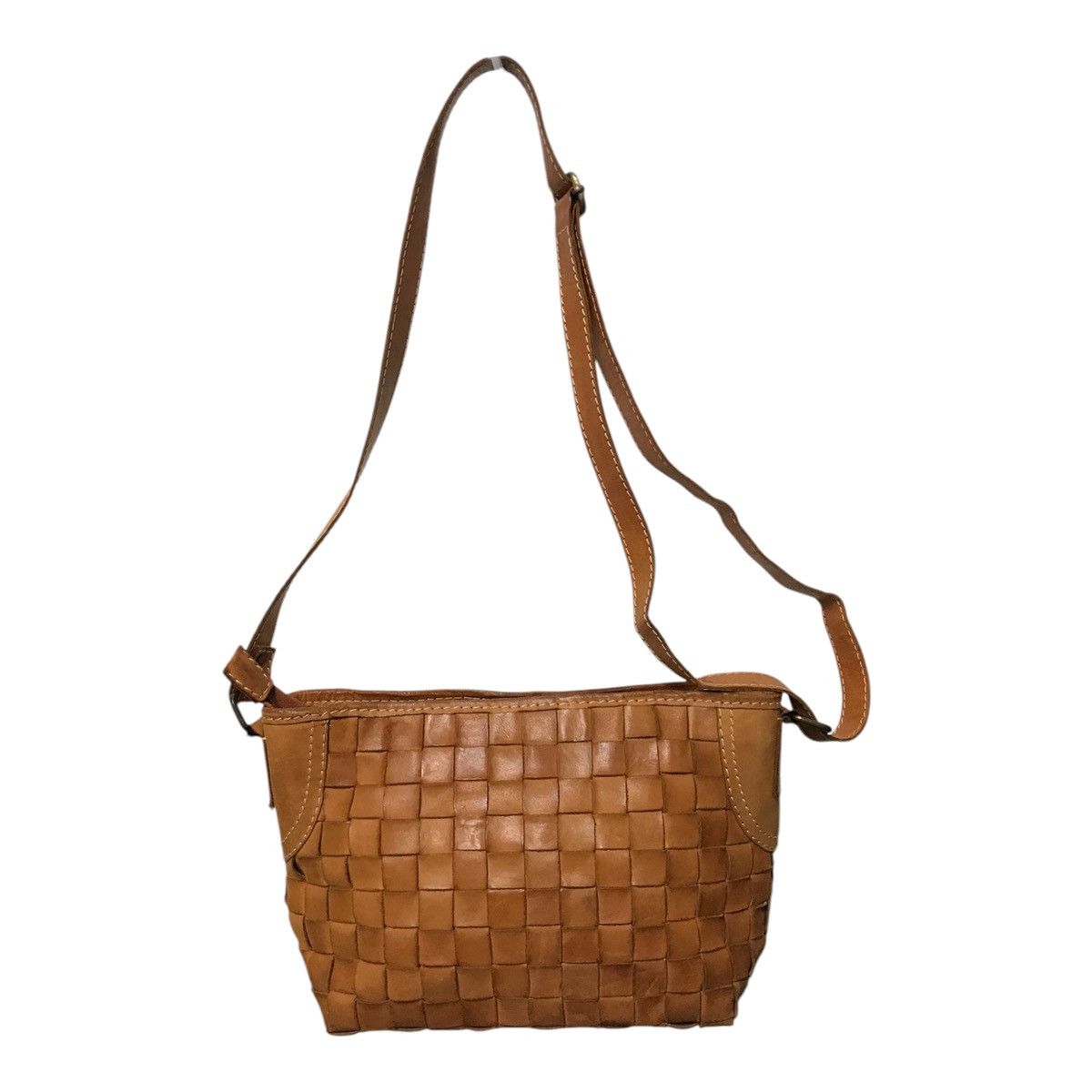 Japanese Brand × Leather Japanese Gren Brown Leather Cross body Size ONE SIZE - 1 Thumbnail