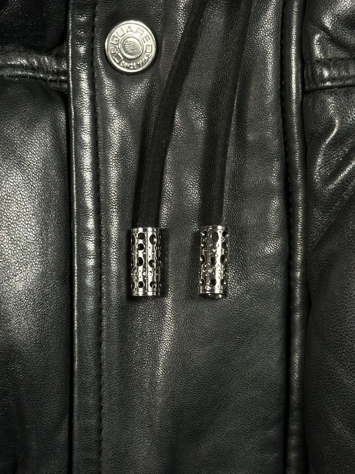 Dsquared2 F/W2008 Dsquared2 Leather Hooded Fur Bomber Down Jacket Size M / US 6-8 / IT 42-44 - 13 Thumbnail