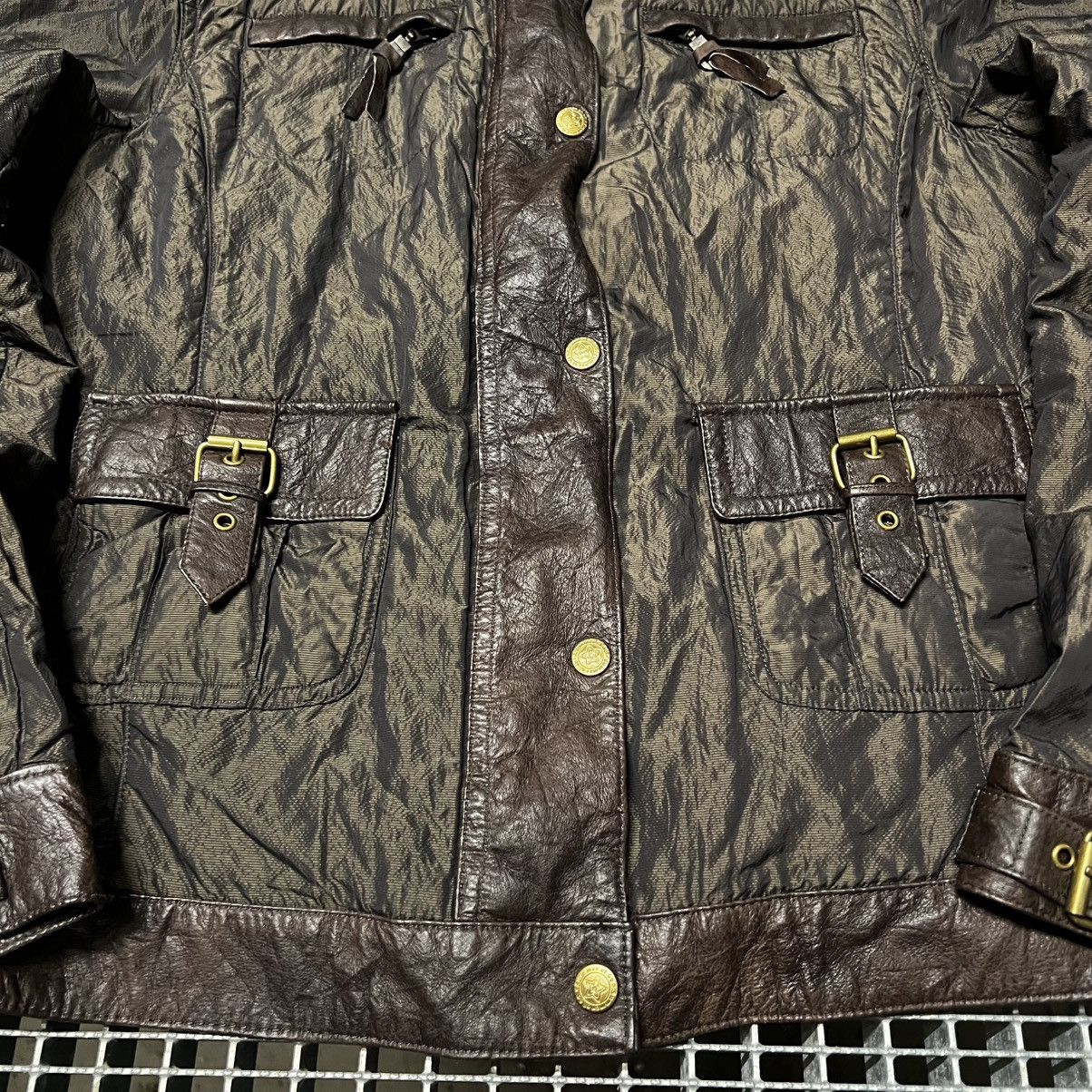 Vintage Rare Vintage Distressed Leather Jacket Military Archive Piec Size S / US 4 / IT 40 - 7 Thumbnail