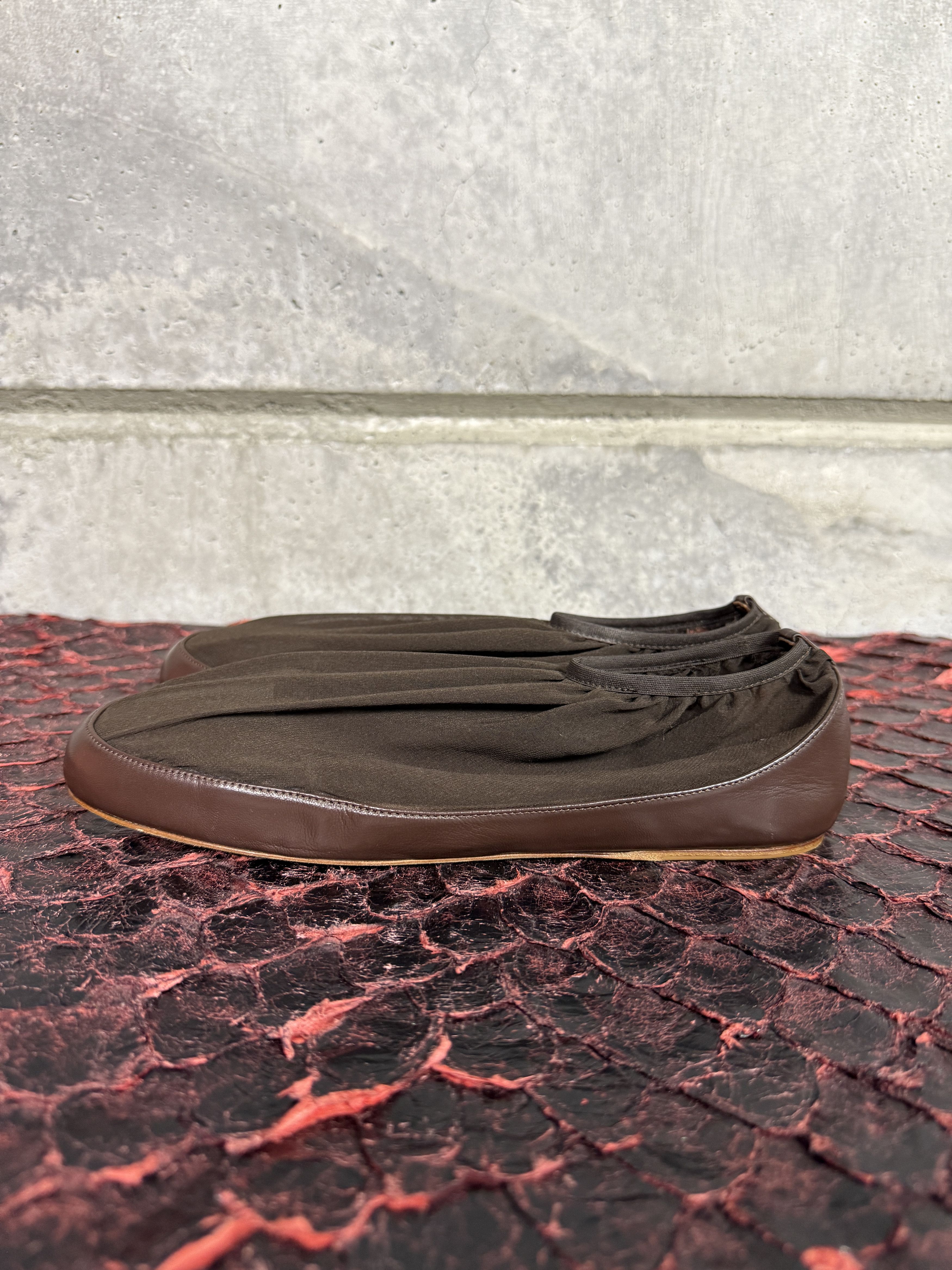 Christopher Esber Leather/Mesh Ballet Flats minette