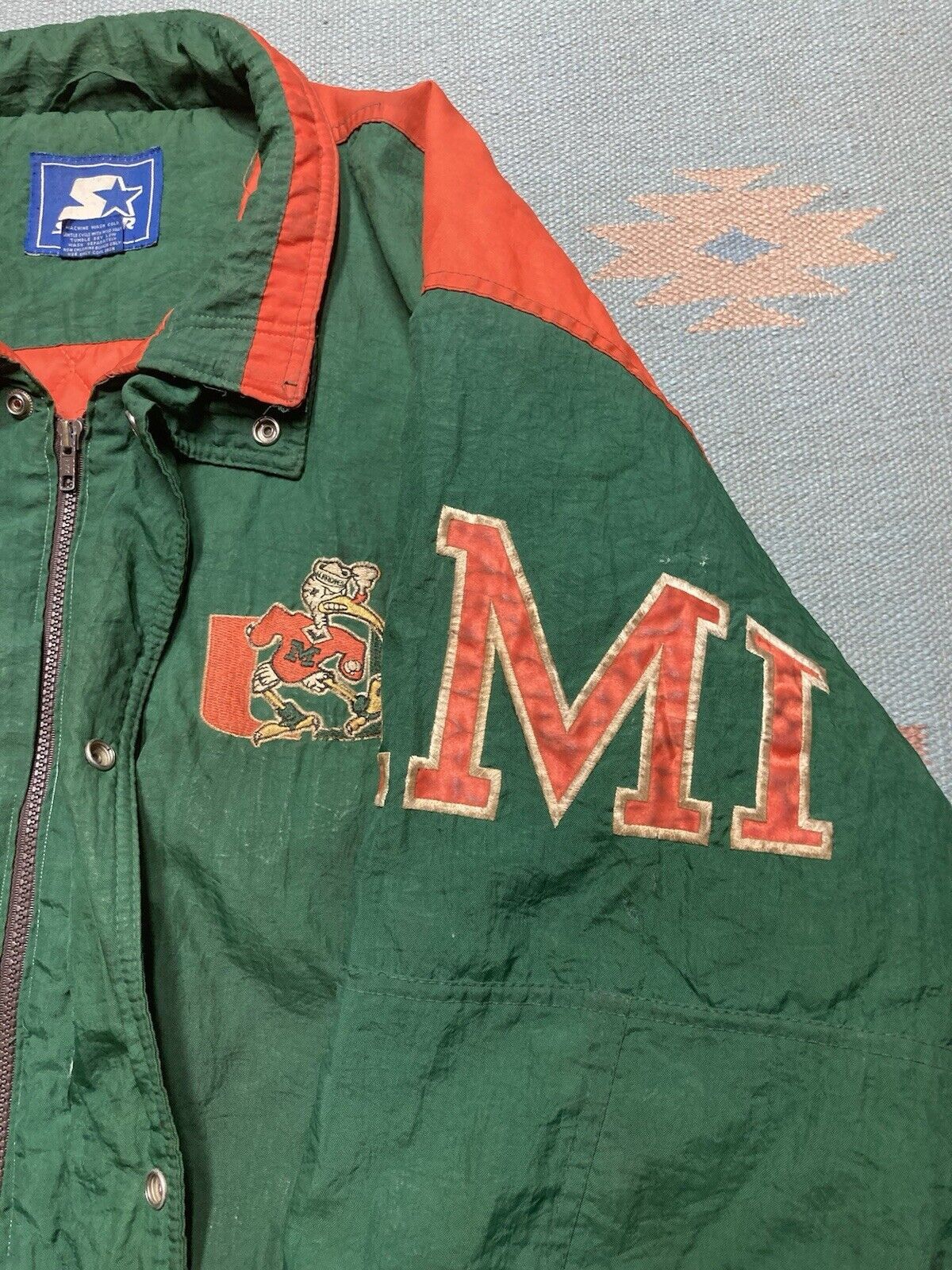 Starter × Vintage university of Miami hurricanes puffer jacket starter NCAA XL Size US XL / EU 56 / 4 - 10 Thumbnail