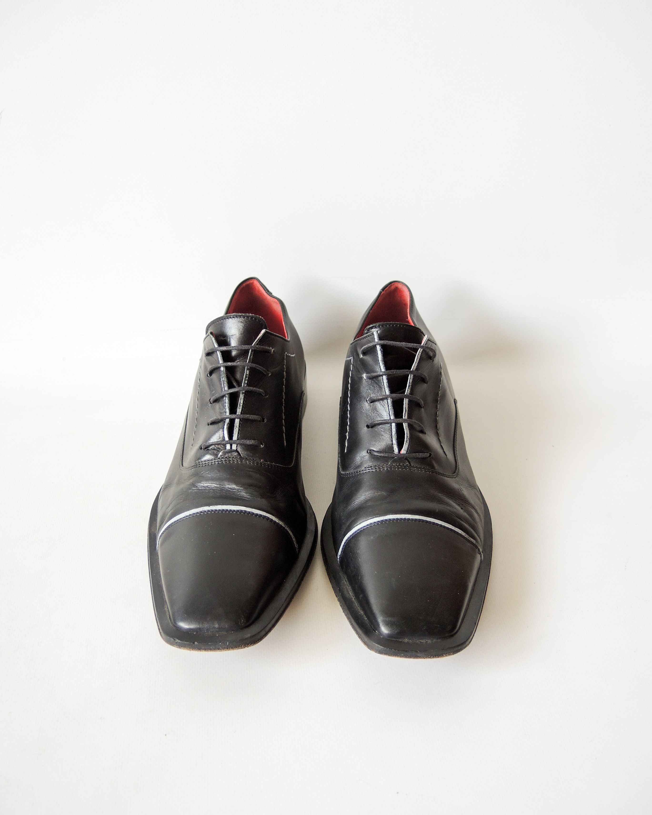 Hugo Boss Hugo Boss Men's Black Leather Dress Shoes EU 42 / US 9 Size US 9 / EU 42 - 3 Thumbnail