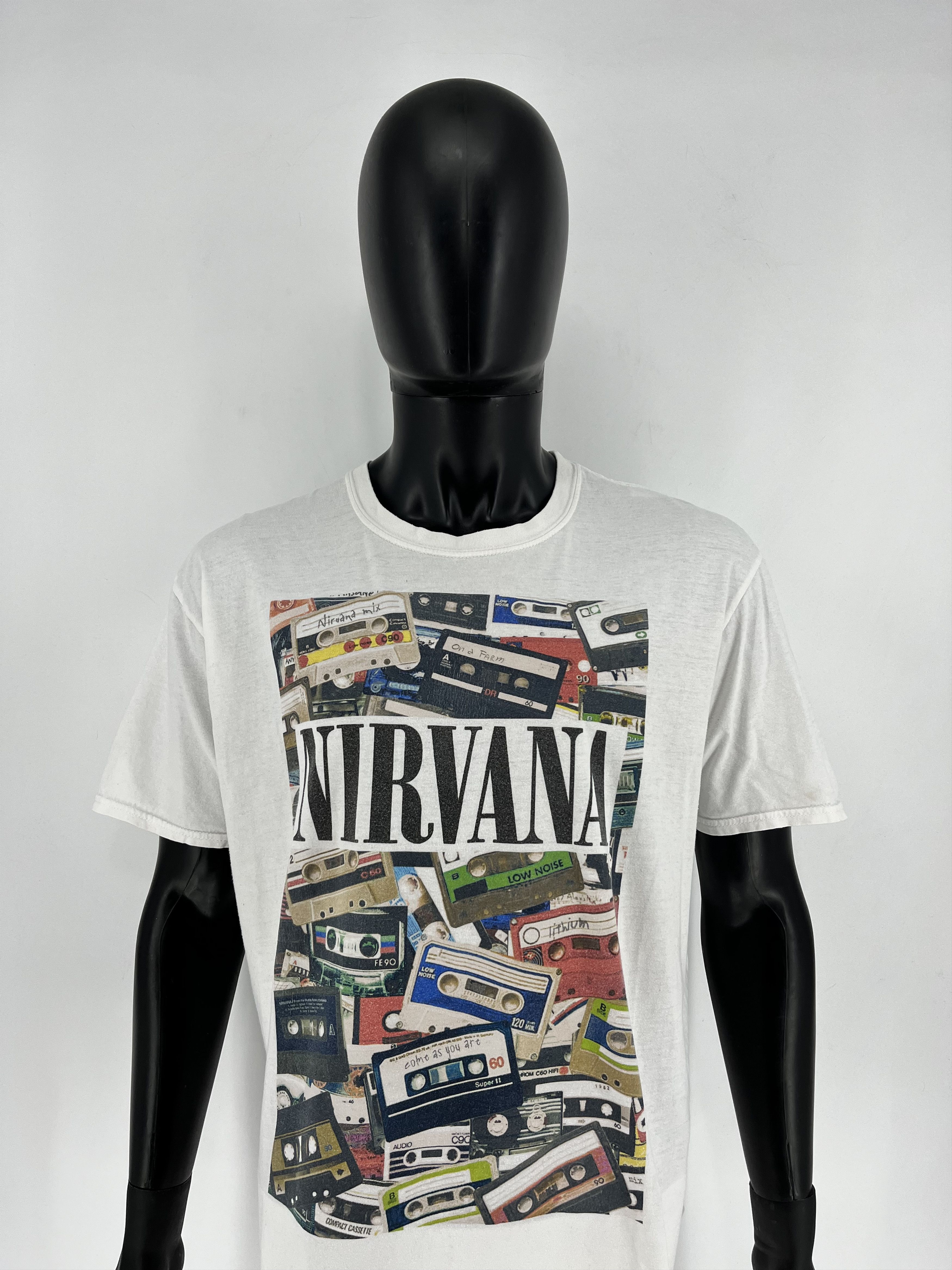 Band Tees Nirvana Cassette Mix T-shirt Lithium Come As You Are Size US XL / EU 56 / 4 - 1 Thumbnail