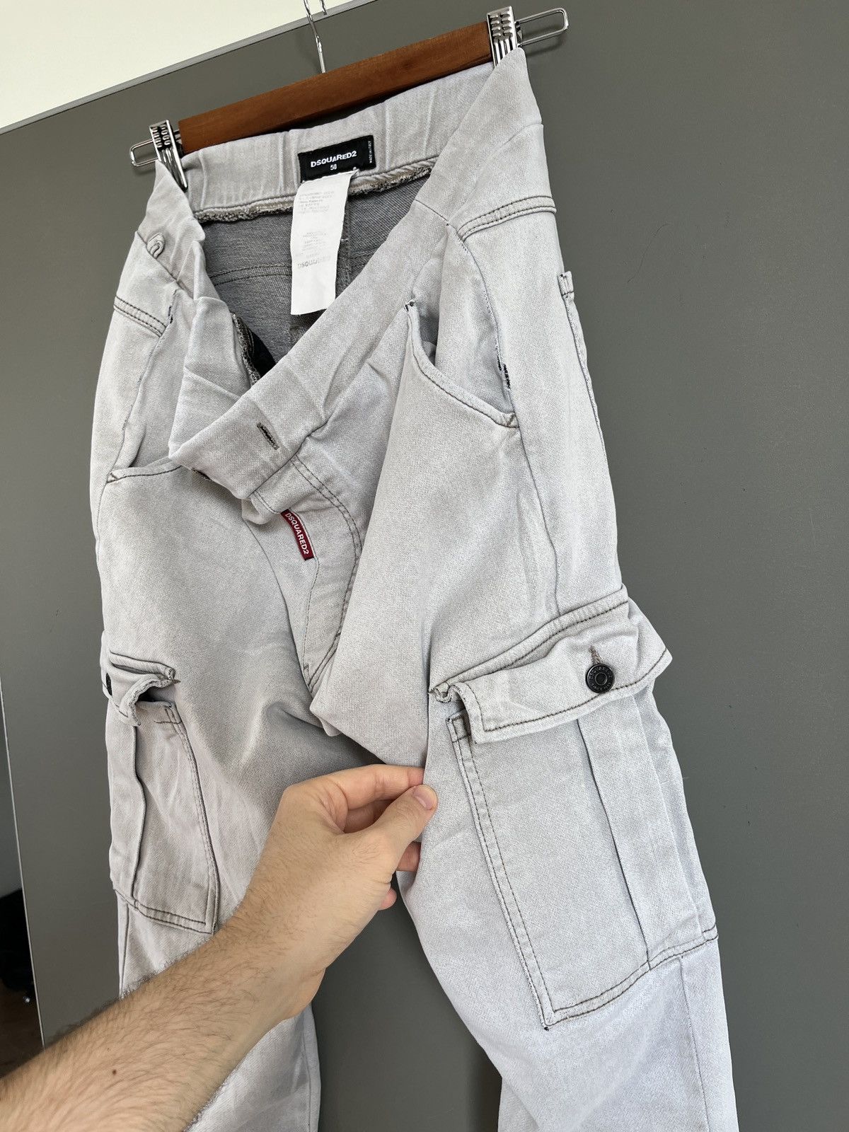 Dsquared2 Dsquared2 White Cotton Cargo Joggers Size US 34 / EU 50 - 11 Thumbnail
