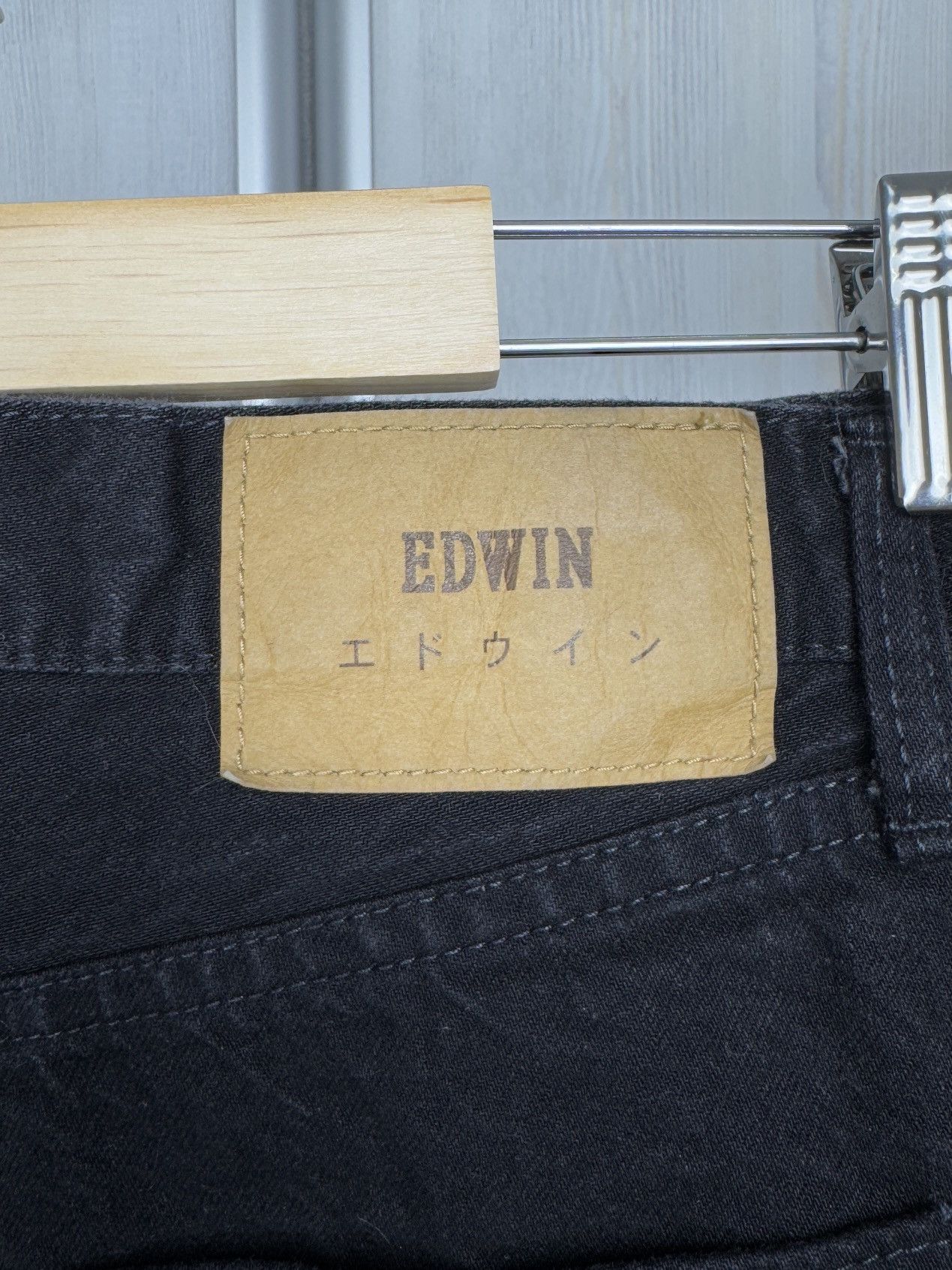 Edwin Edwin made in Japan slim tapered black selvedge denim jeans Size US 32 / EU 48 - 11 Thumbnail