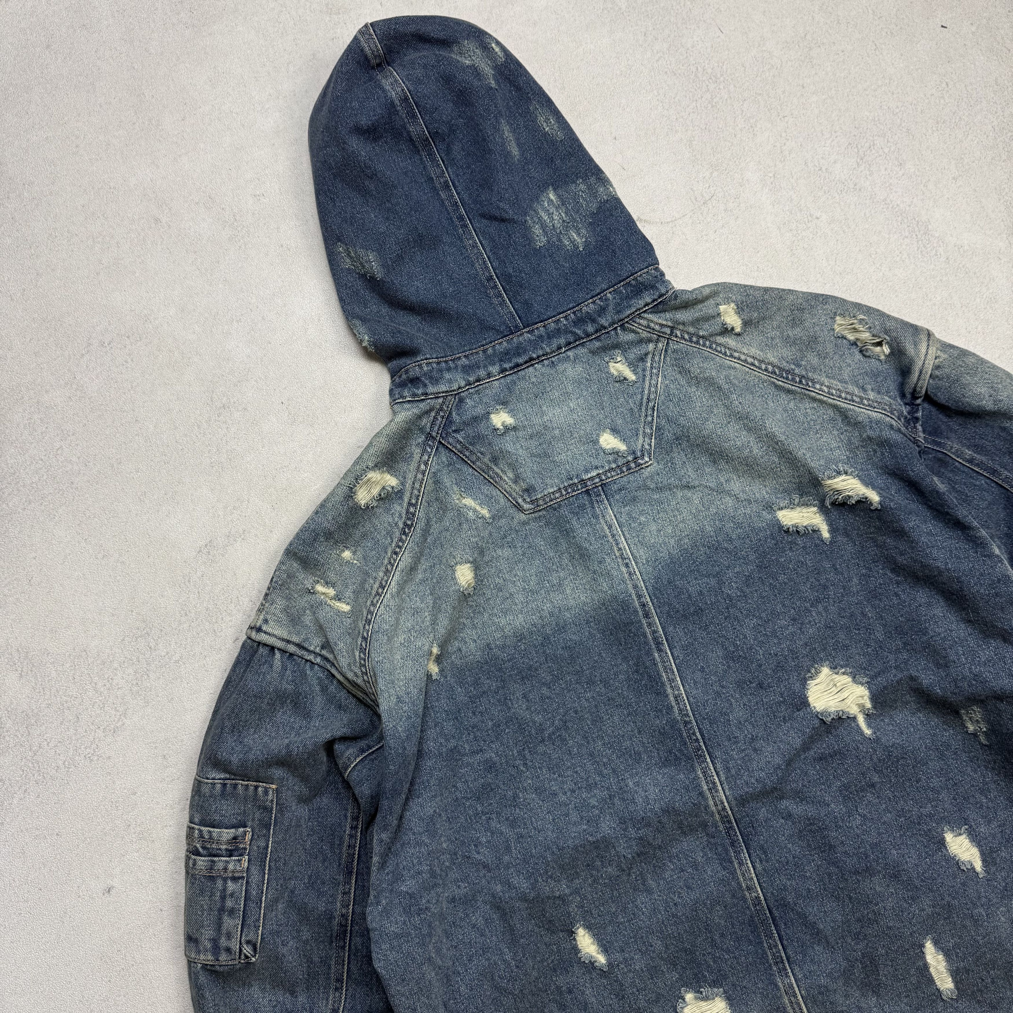 Juun.J Juun.J Distressed Denim Jacket Size US M / EU 48-50 / 2 - 7 Thumbnail