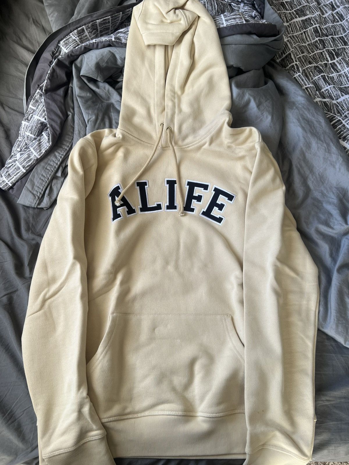 Alife ALIFE worded Hoodie- Tan / Beige (M) Size US M / EU 48-50 / 2 - 1 Thumbnail