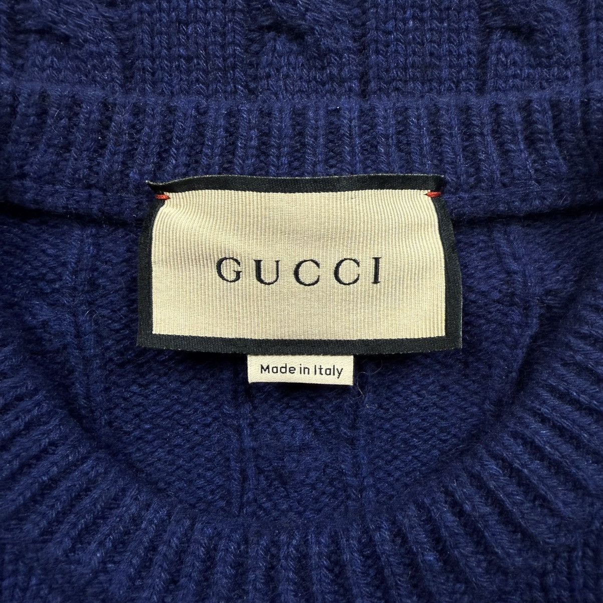 Gucci Gucci Striped Cable-knit Cashmere Sweater Size US S / EU 44-46 / 1 - 4 Thumbnail