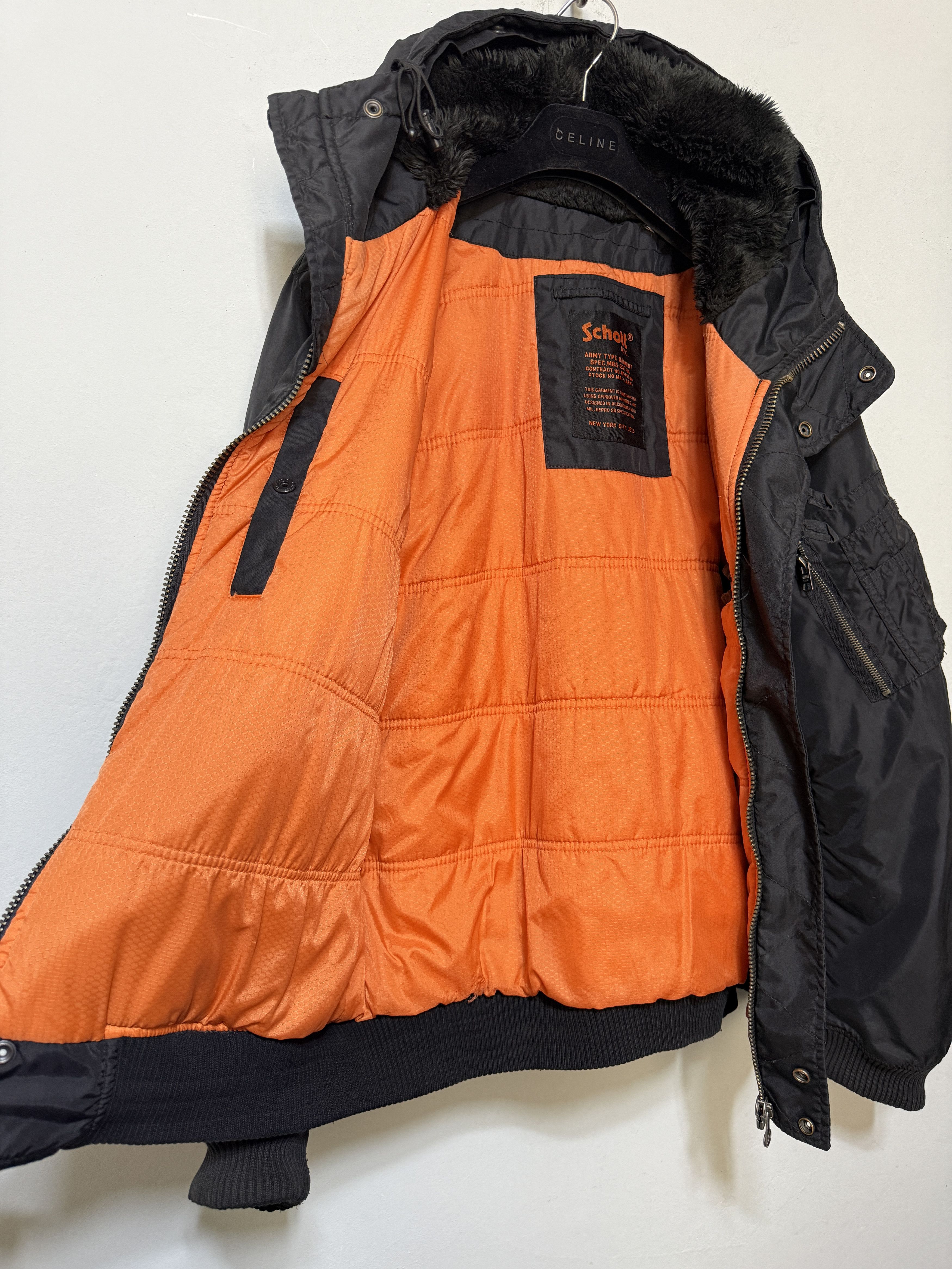 Schott Schott bomber military hooded jacket puffer size xl Size US XL / EU 56 / 4 - 8 Thumbnail