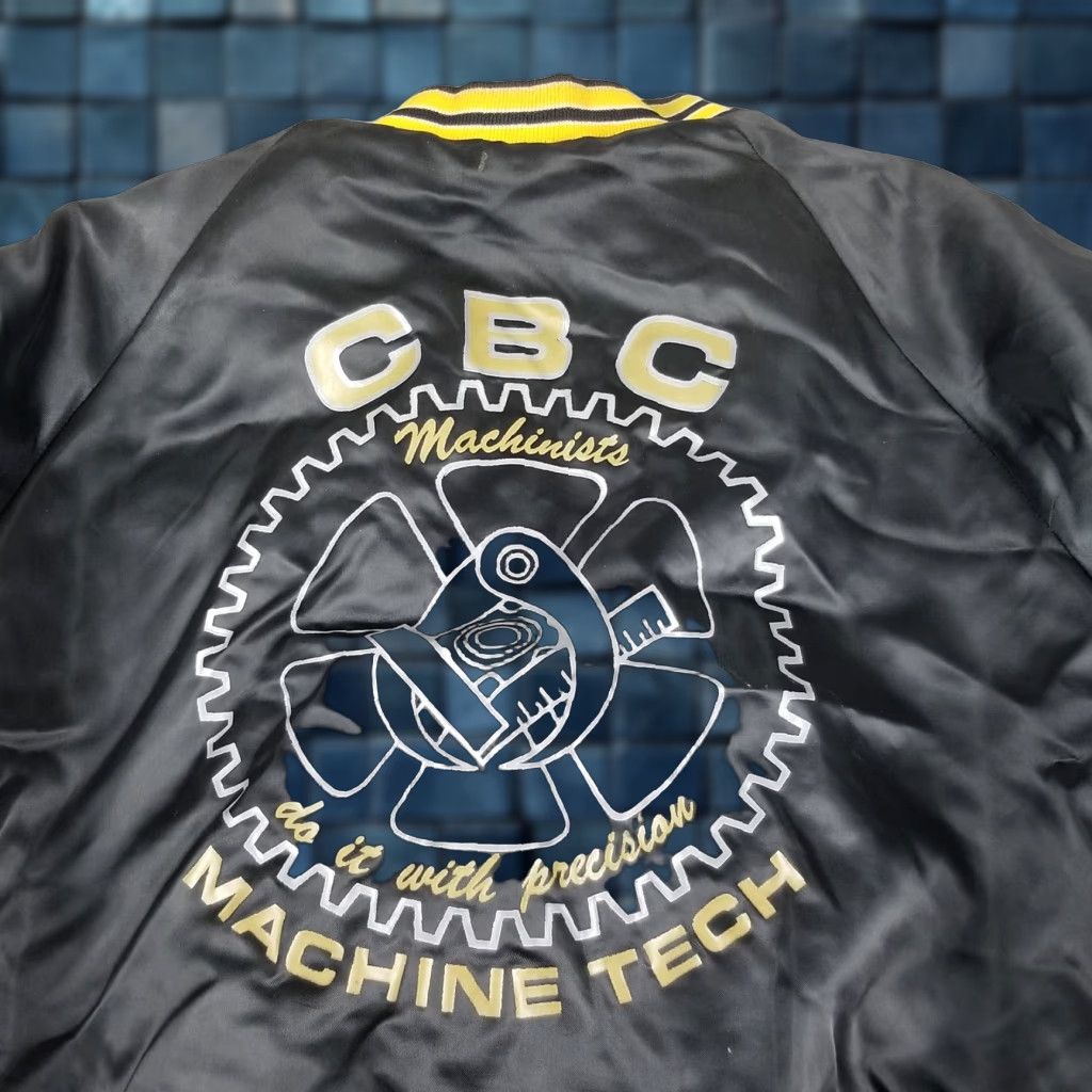 Vintage Vintage Satin Bomber Jacket Men XL CBC Machine Tech Cell Blood Count Machinists Size US XL / EU 56 / 4 - 1 Thumbnail