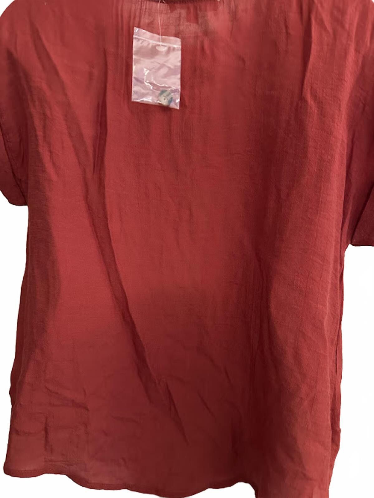 E. Marinella E&M Red/Rust Twist Front Top L NWT Size L / US 10 / IT 46 - 8 Thumbnail
